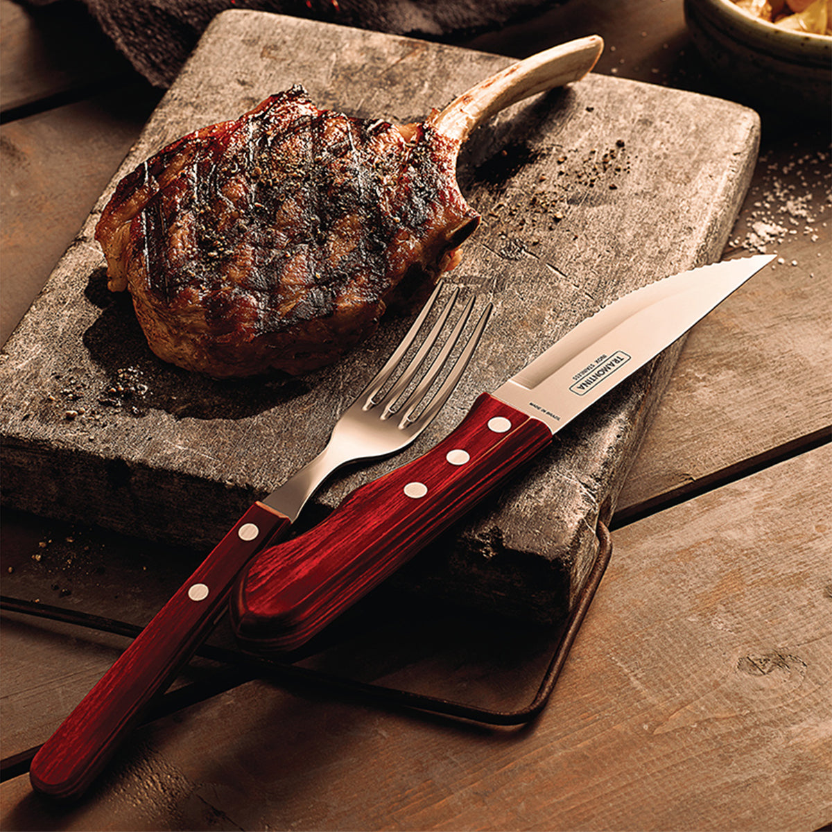 Cuchillo de Mesa Ancho para Steak de 5 Pulgadas Polywood