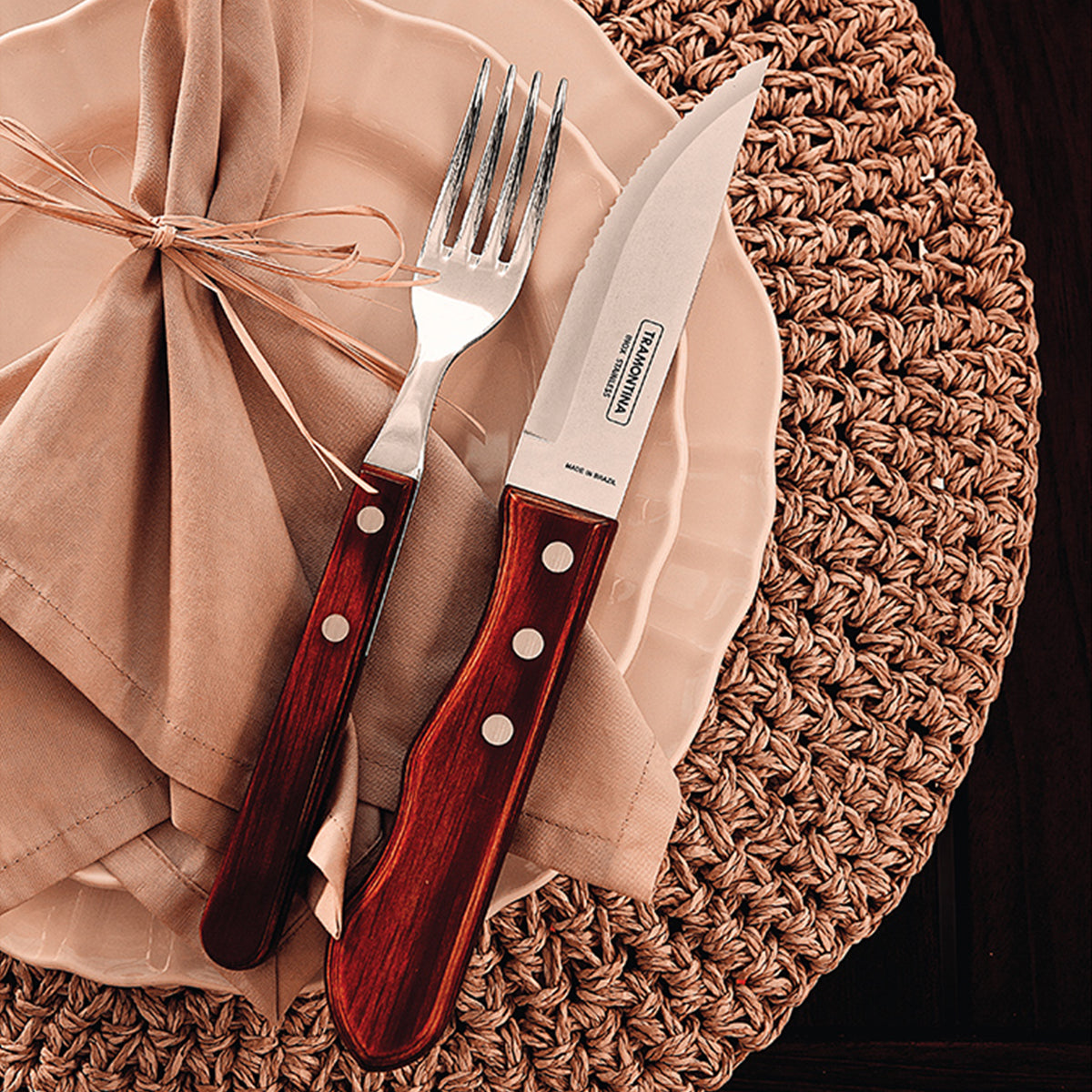 Cuchillo de Mesa Ancho para Steak de 5 Pulgadas Polywood