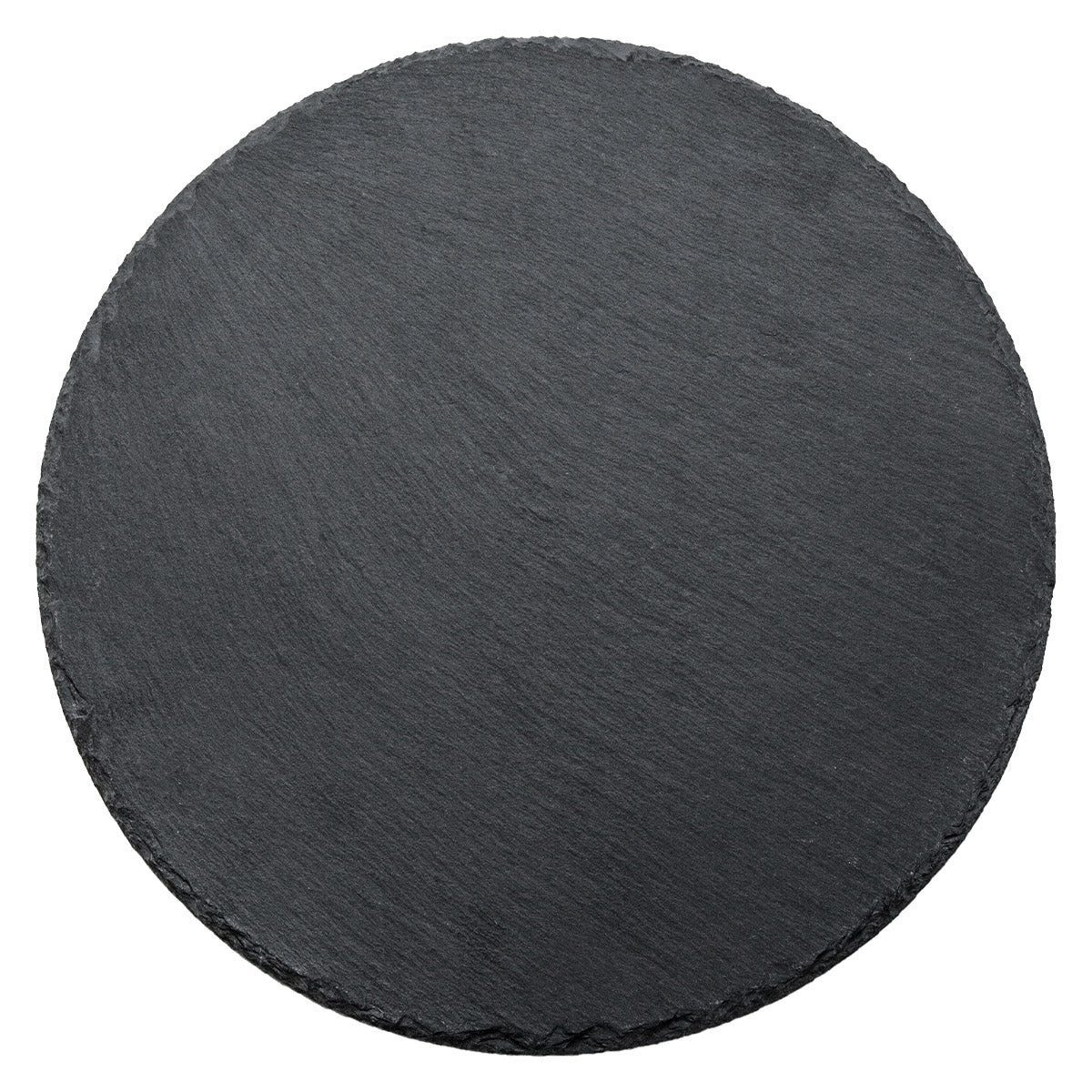 Plato Redondo de 30 cm de Pietra Volcánica Color Negro