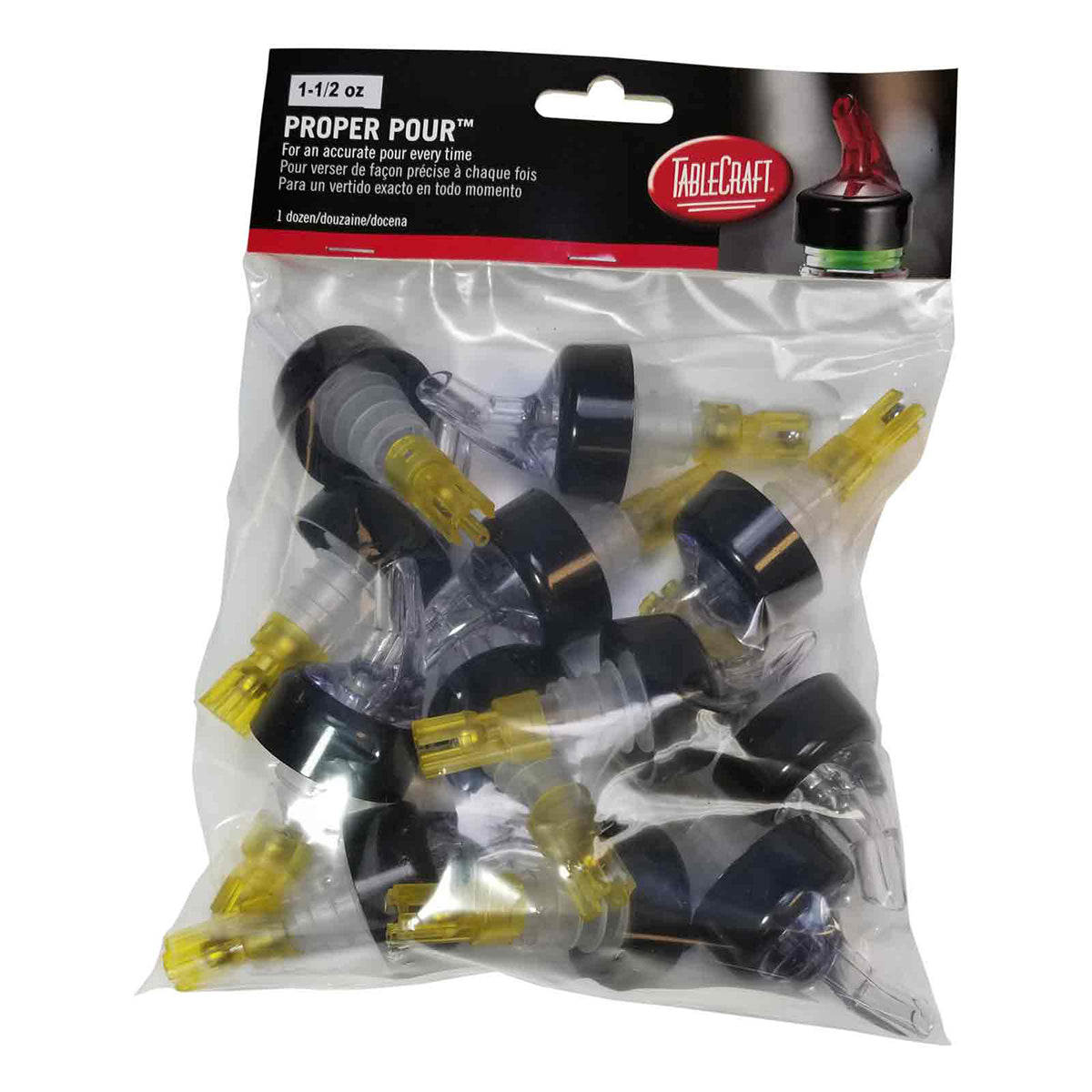 Boquilla Dosificadora Amarilla 1 1/2 oz Contiene 12 Piezas