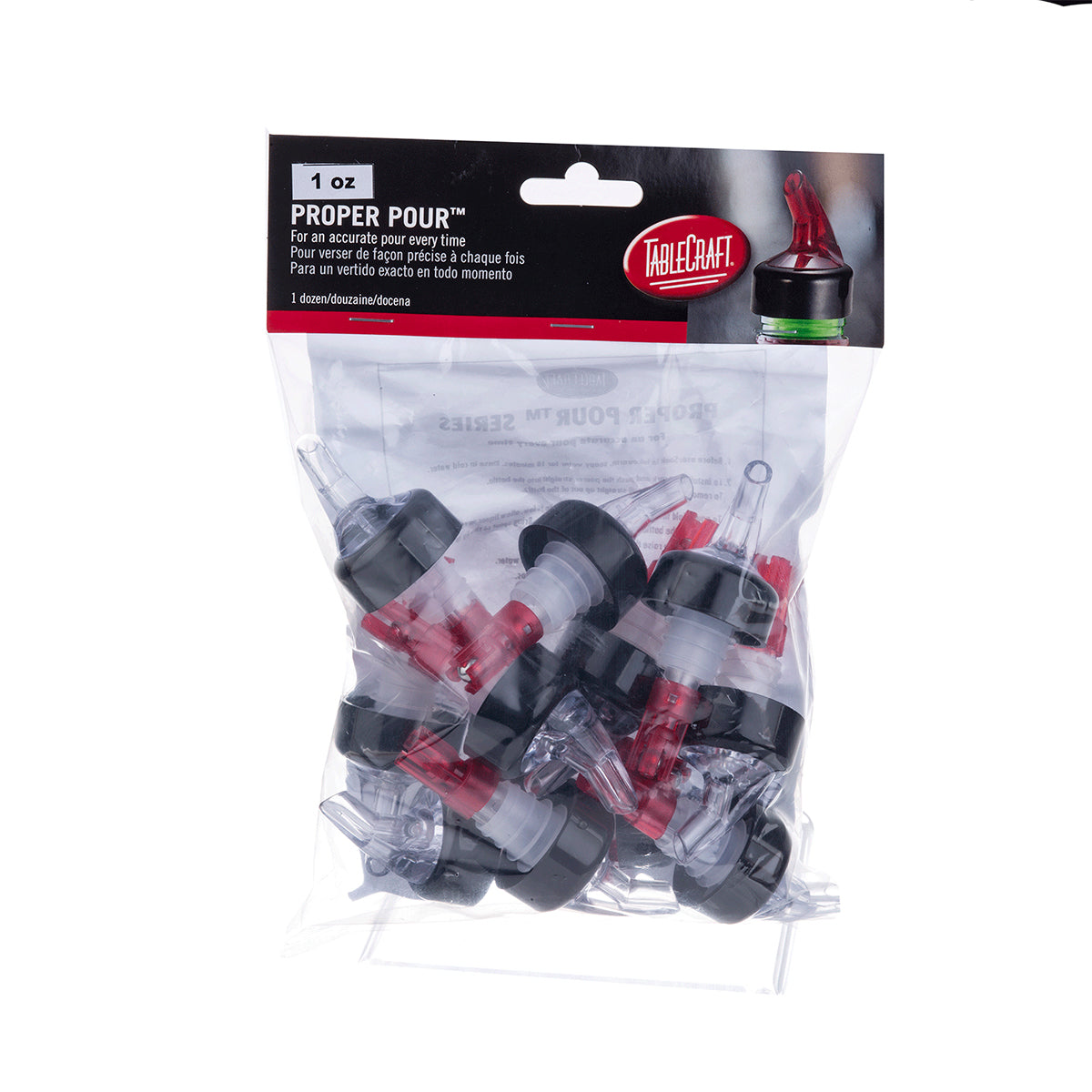 Boquilla Dosificadora Roja de 1 oz Contiene 12 Piezas