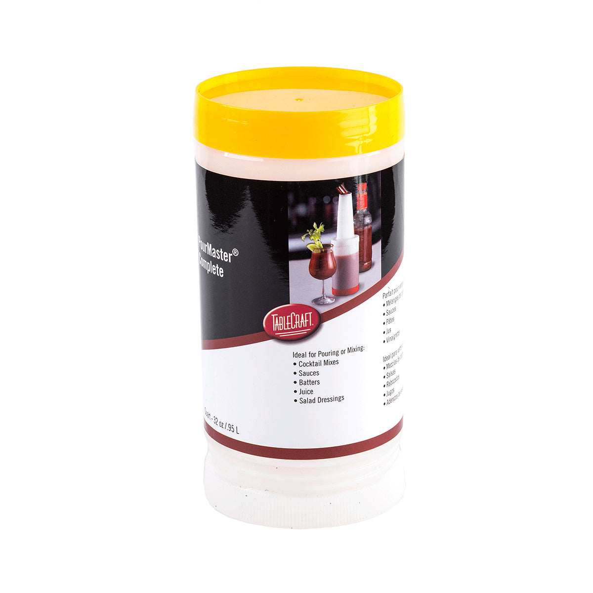 Bote de Plástico con Boquilla Amarilla de 32 oz PourMaster