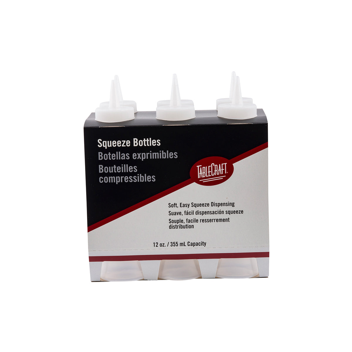 Bote de Plástico Despachador Transparente de 350 ml 6 Piezas