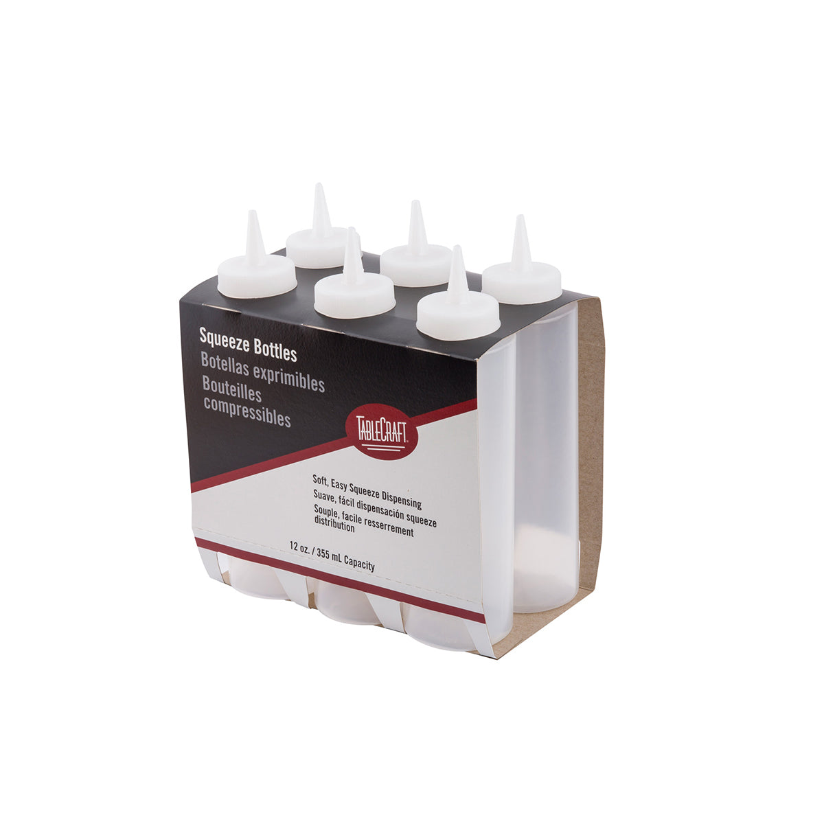 Bote de Plástico Despachador Transparente de 350 ml 6 Piezas