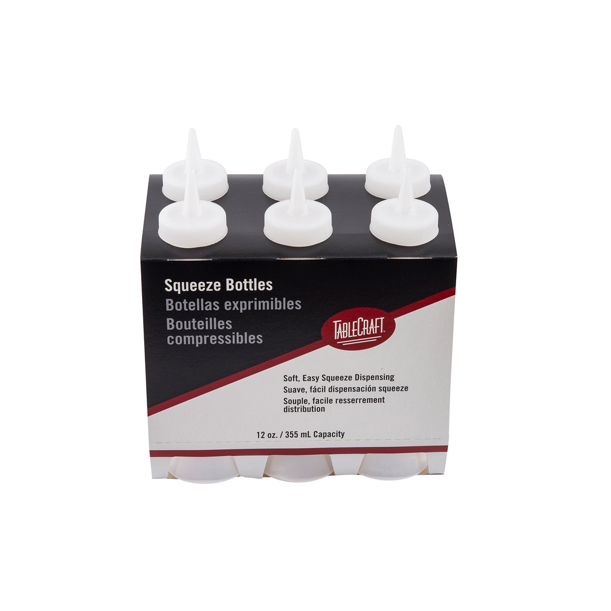 Bote de Plástico Despachador Transparente de 350 ml 6 Piezas