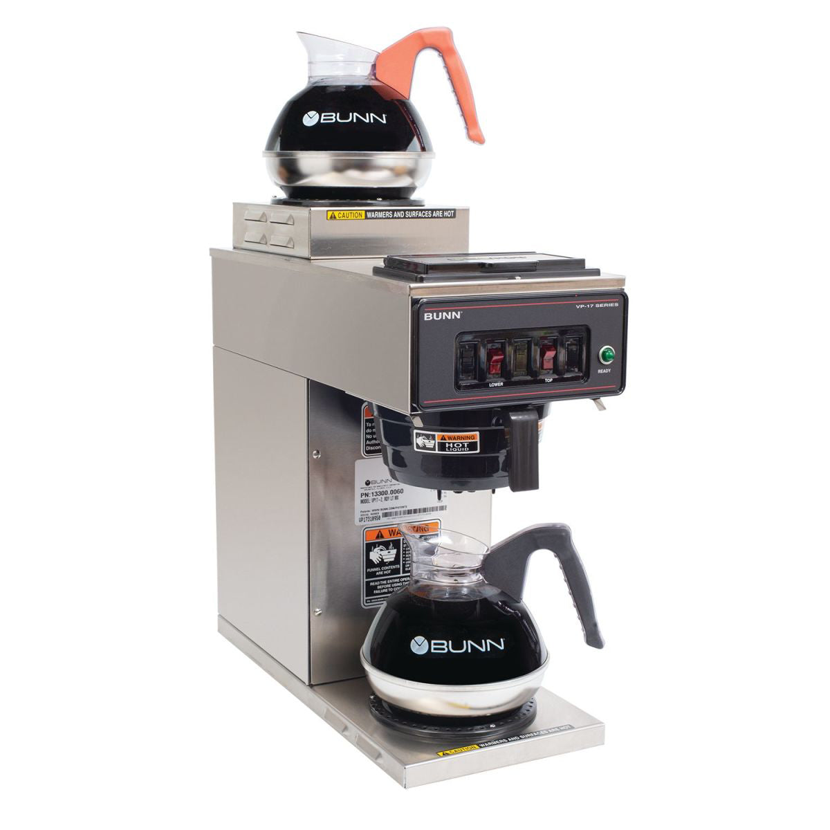 Cafetera para 2 Jarras 120 v de Acero Inoxidable