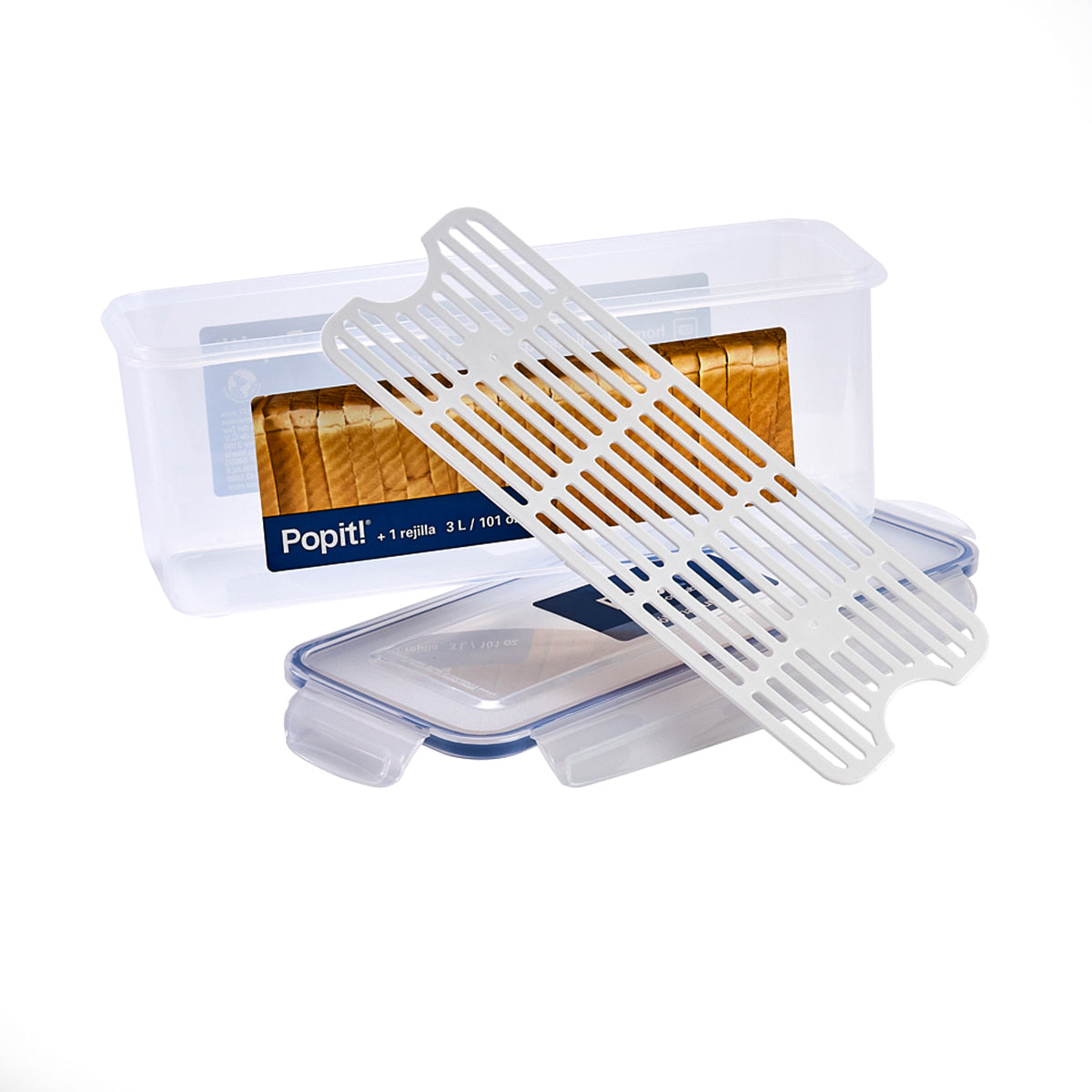 Caja Plástica de 300 x 120 x 111 mm con Parrilla de 3 lt