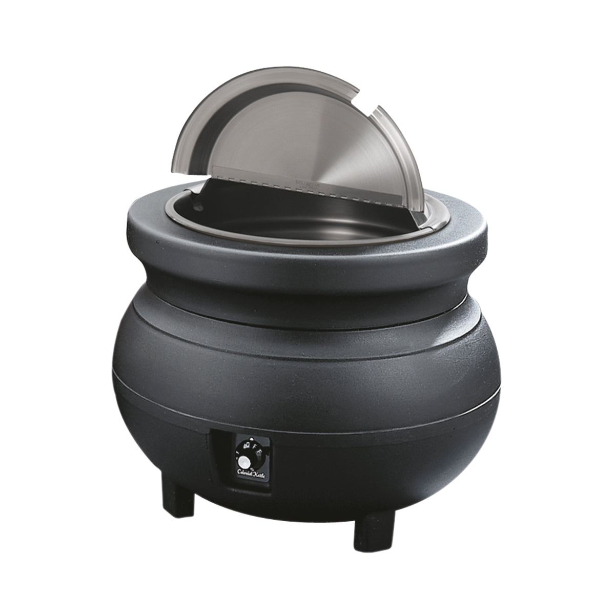 Calentador Electrico para Sopa con Tapa 11 qt Negro