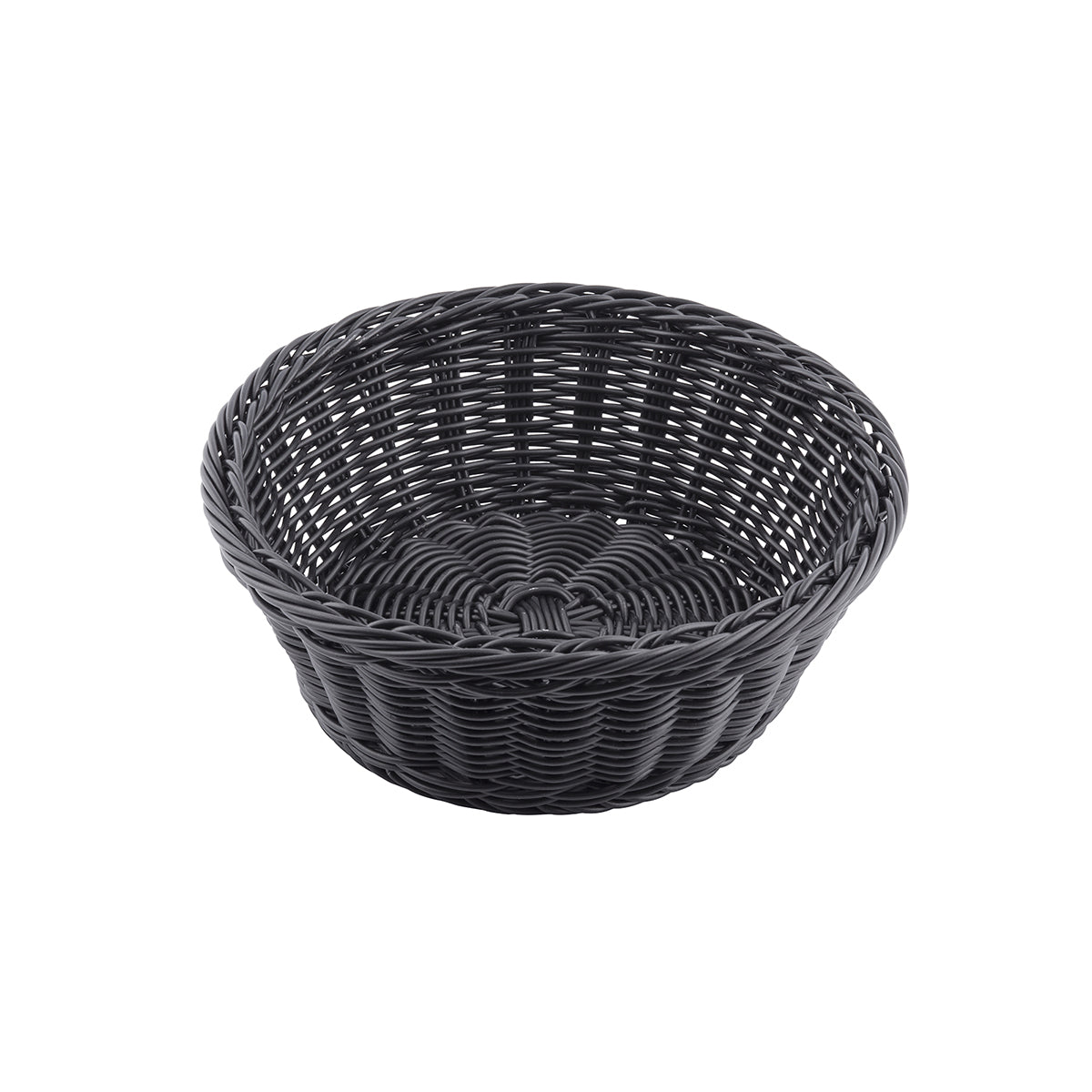Canasta de Red Mimbre Sintético de 21 cm Color Negro