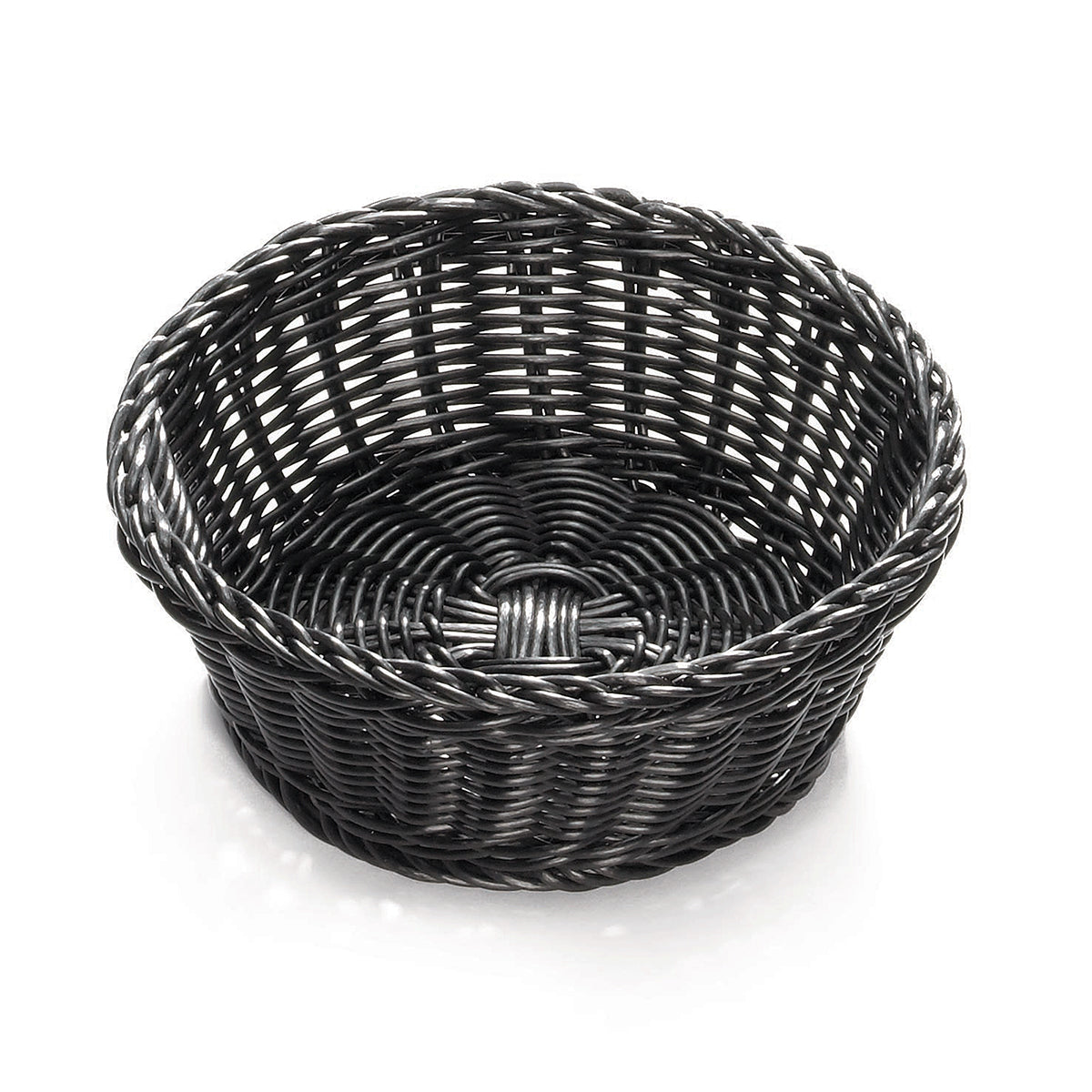 Canasta de Red Mimbre Sintético de 21 cm Color Negro