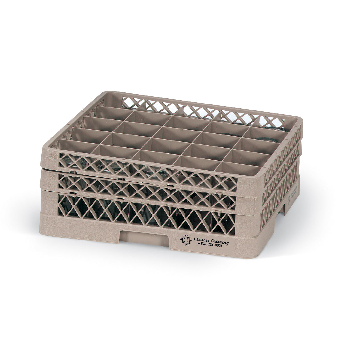 Canastilla Entera para 25 Vasos de 50 x 50 x 18.1 cm