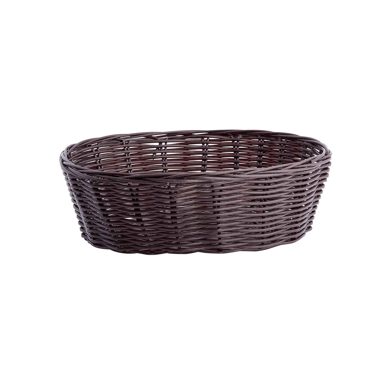 Canastilla Ovalada de Mimbre Café de 25 cm 12 piezas