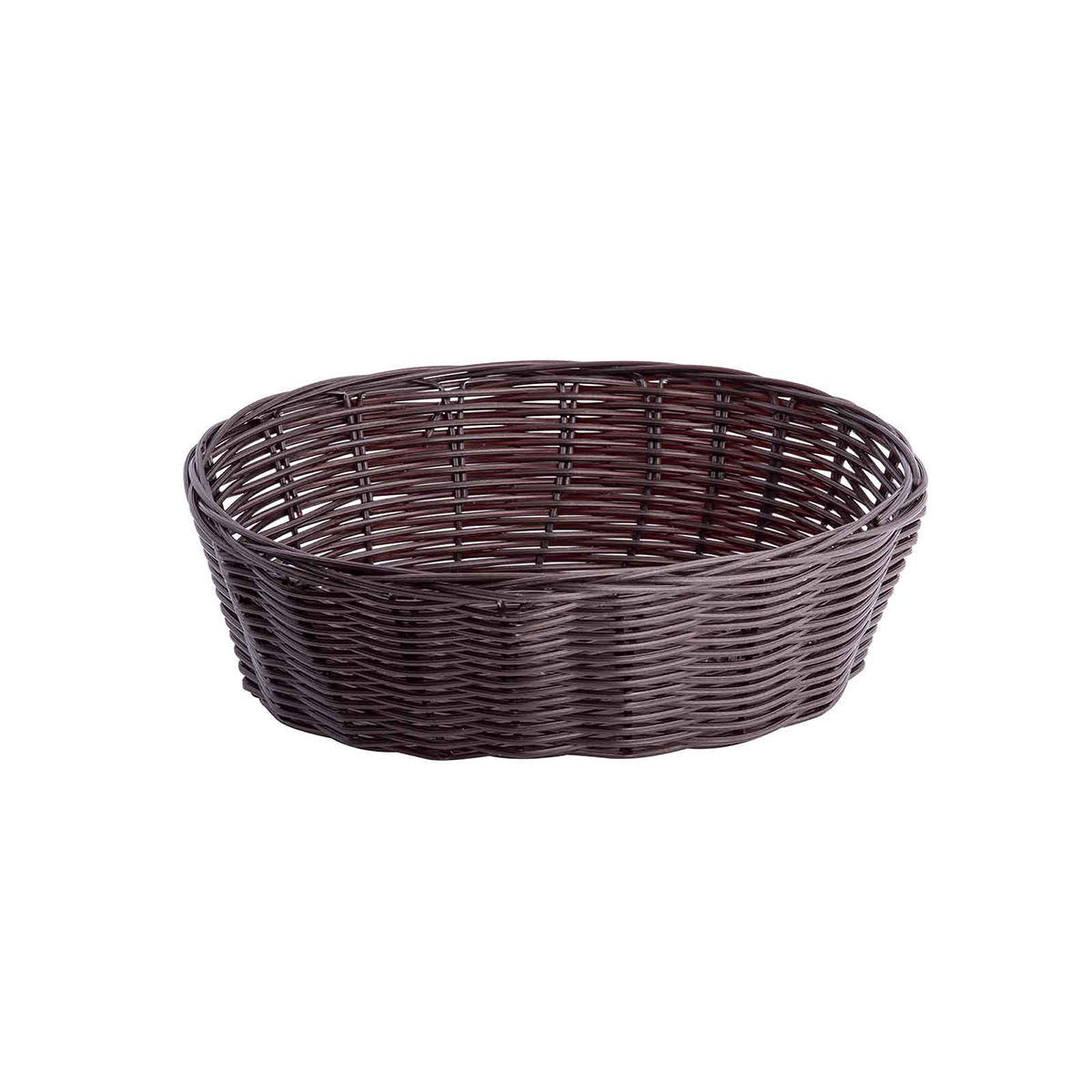 Canastilla Ovalada de Mimbre Café de 25 cm 12 piezas