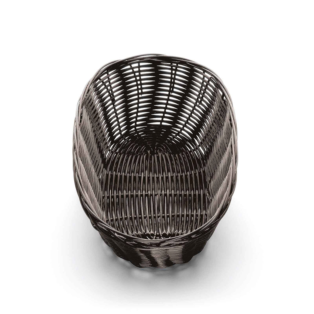 Canastilla Ovalada de Mimbre Café de 25 cm 12 piezas