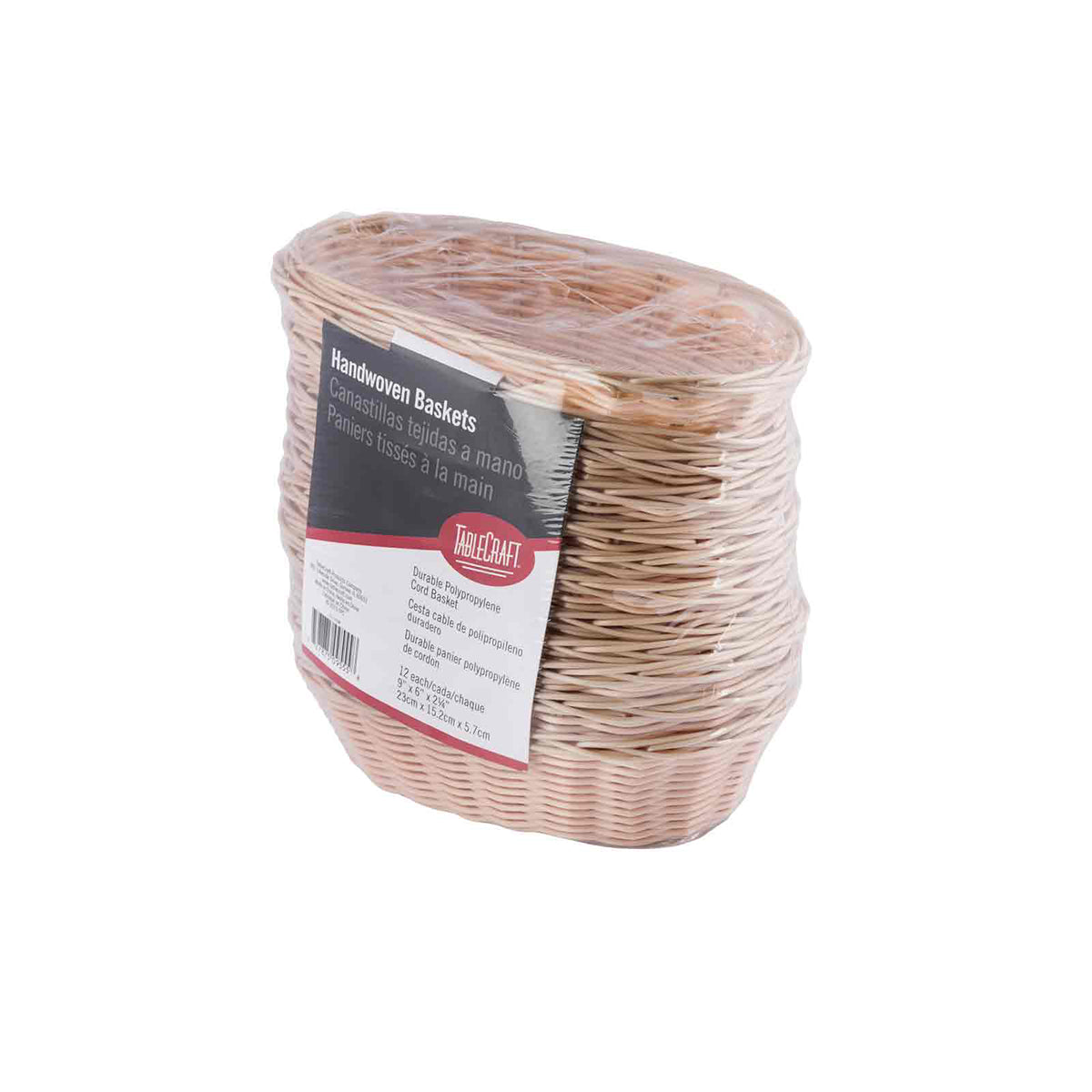 Canastilla Ovalada de Mimbre Sintético de 23 cm 12 piezas