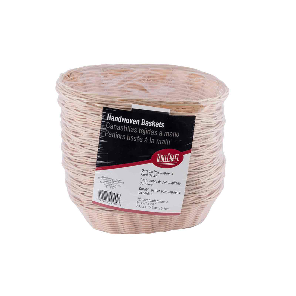 Canastilla Ovalada de Mimbre Sintético de 23 cm 12 piezas