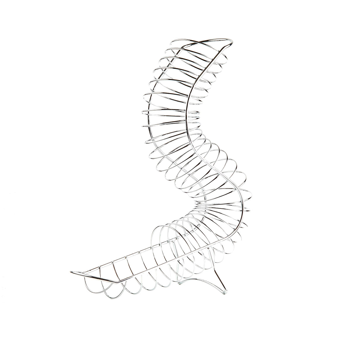 Cesta para Frutas Curvada Cromada de 45.7 x 10.8 cm