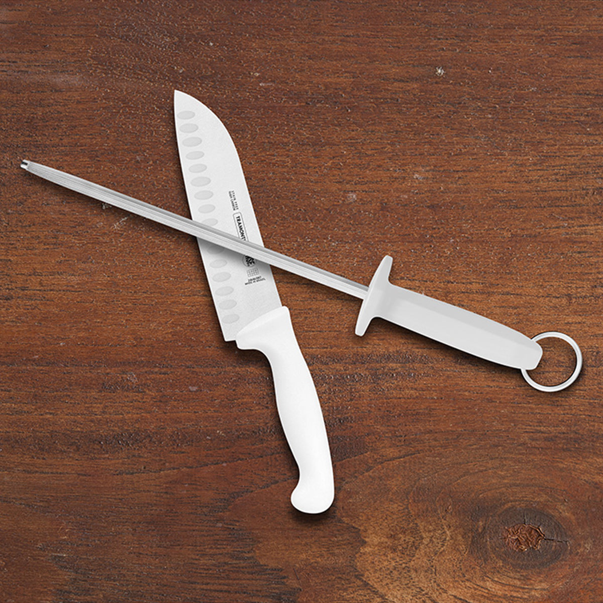 Chaira Estriada de 10 Pulgadas con Protector Blanco