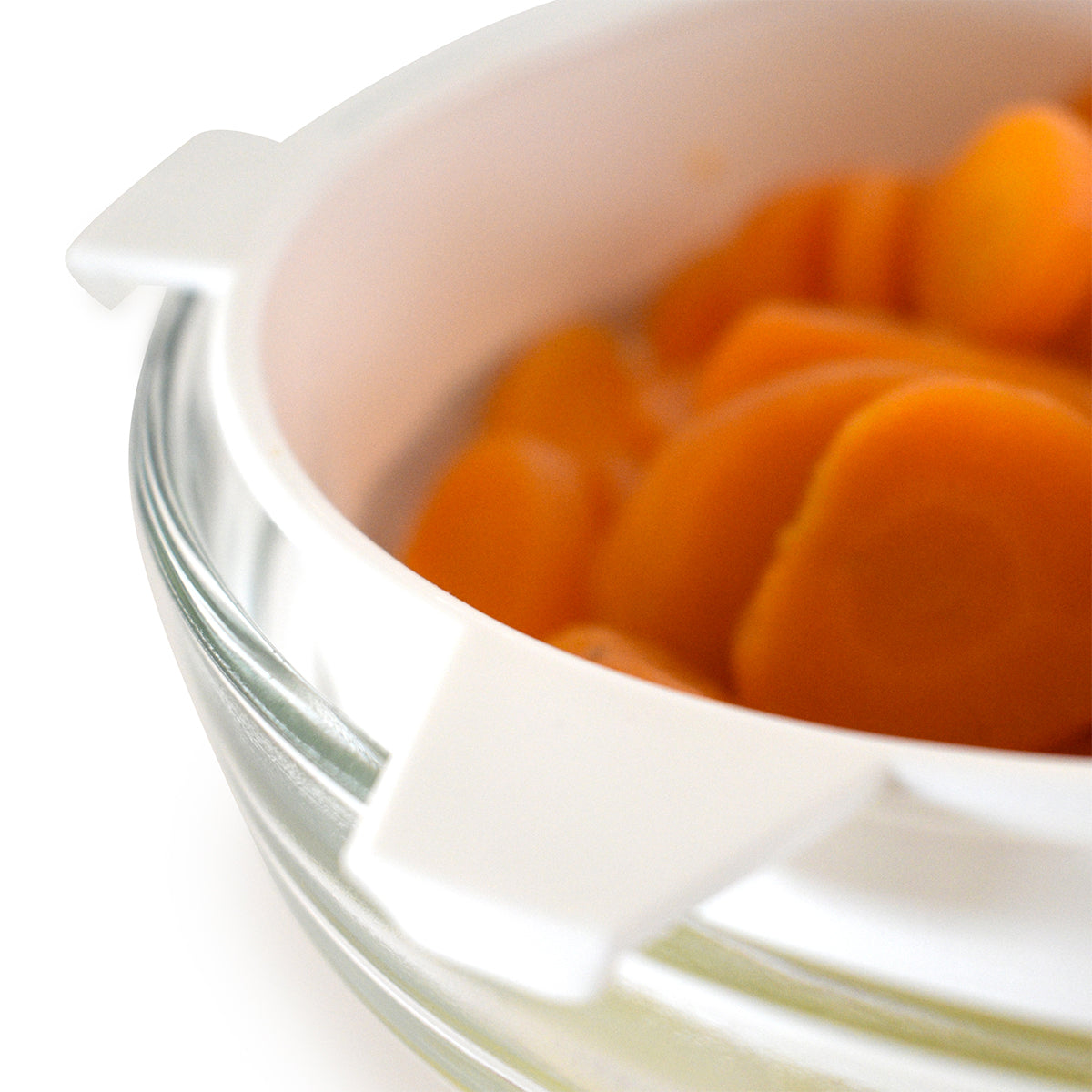 Colador Acero Inoxidable 15 cm con Mango de Plástico Blanco