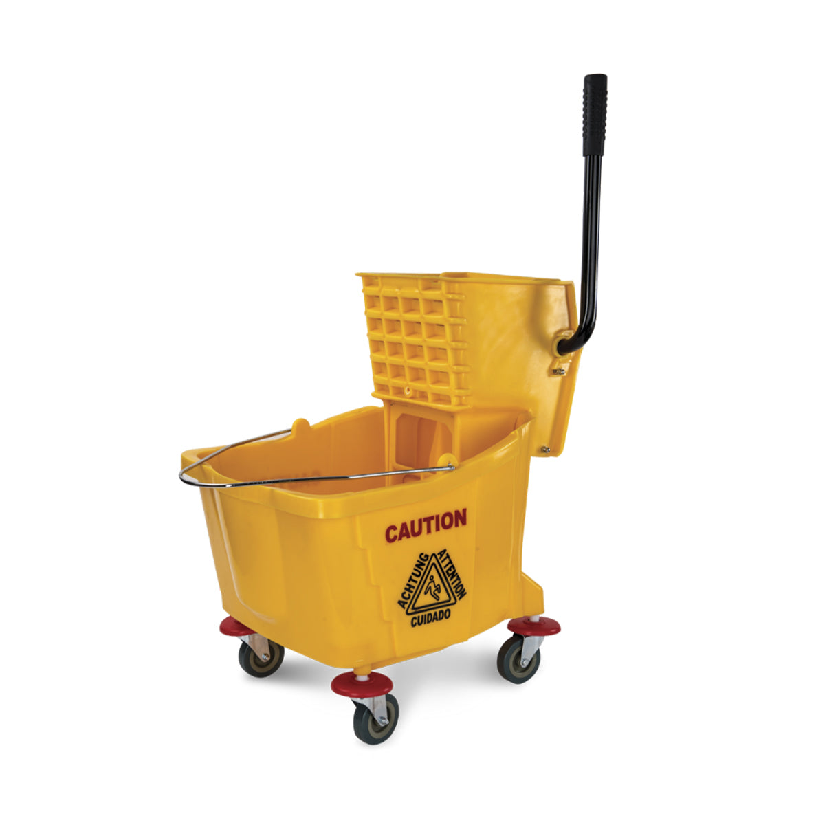 Cubeta Móvil con Palanca 33 qt Galon Amarillo