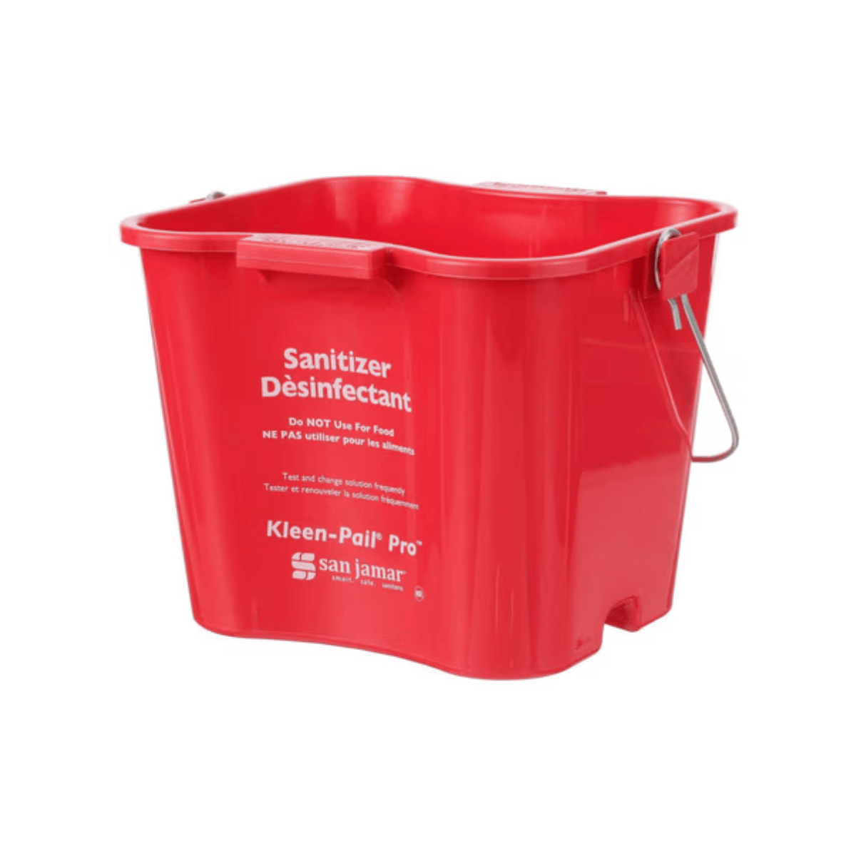 Cubeta Roja Rectangular para Sanitizante 3 Litros 