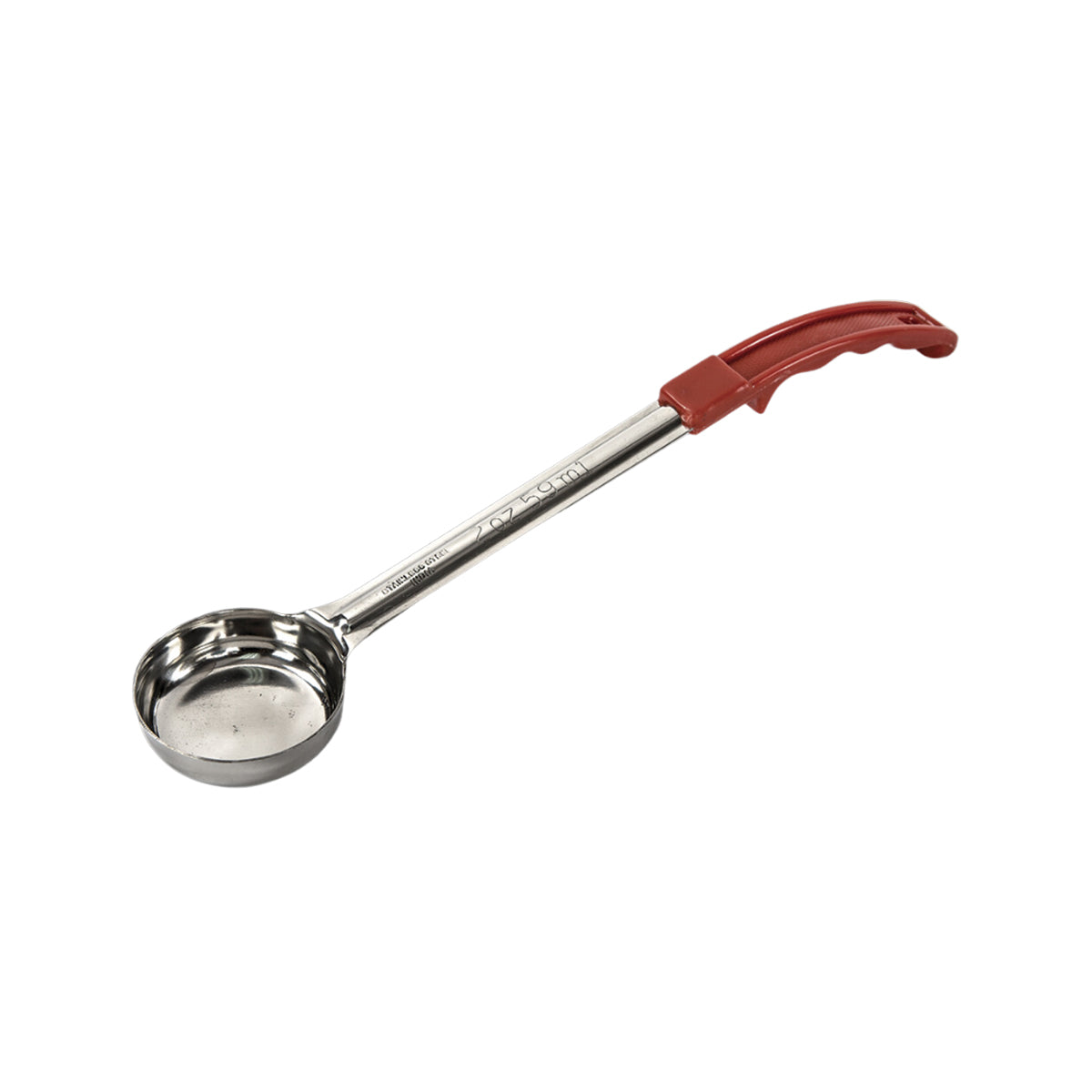 Cucharón Porcionador Sólido 2 oz Mango Rojo