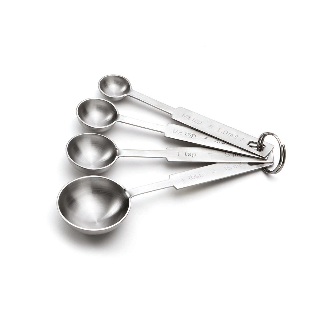 Cucharas para Medir de Acero Inoxidable 4 Piezas de 1/4 a 1