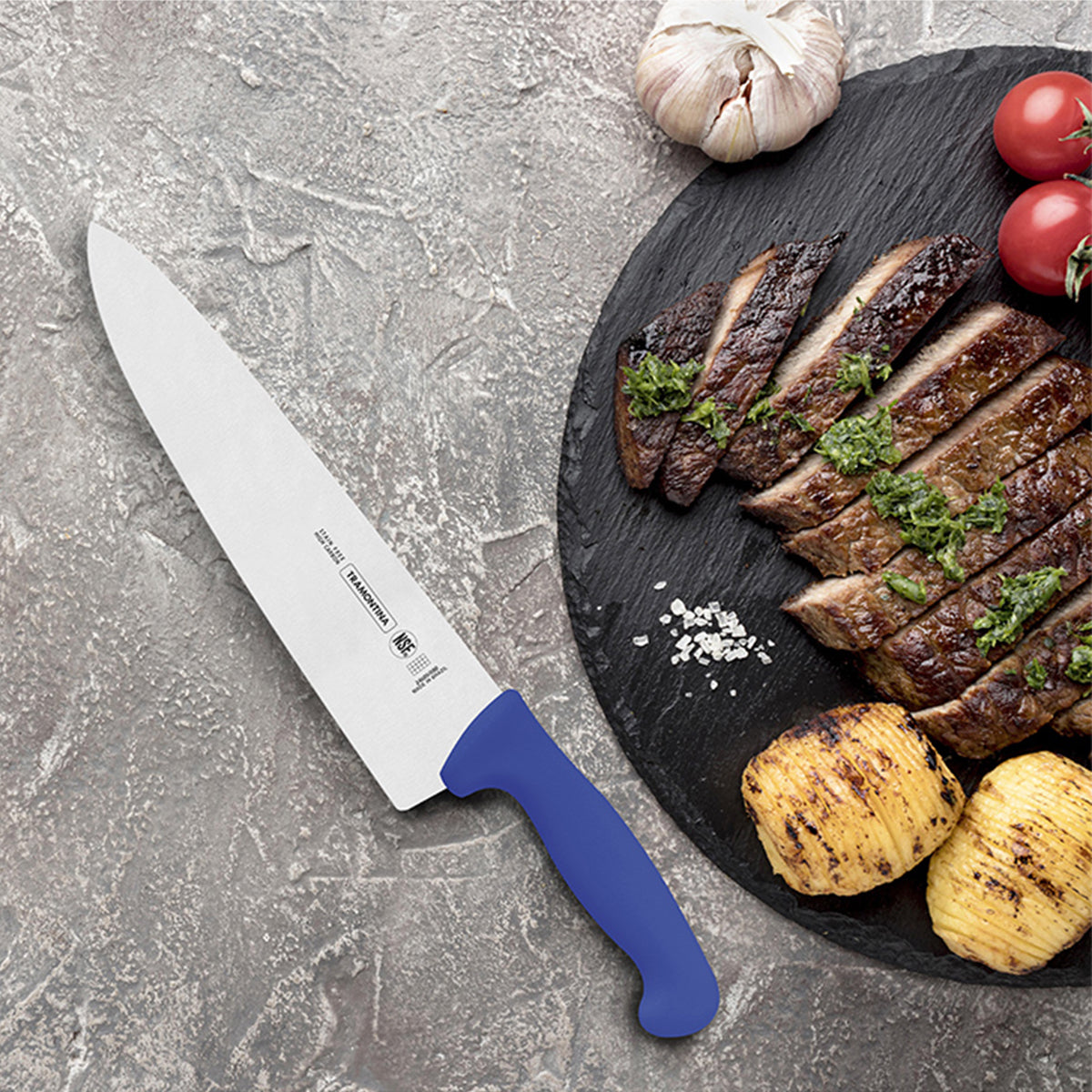 Cuchillo Chef de 10 Pulgadas con Mango de Polipropileno Azul