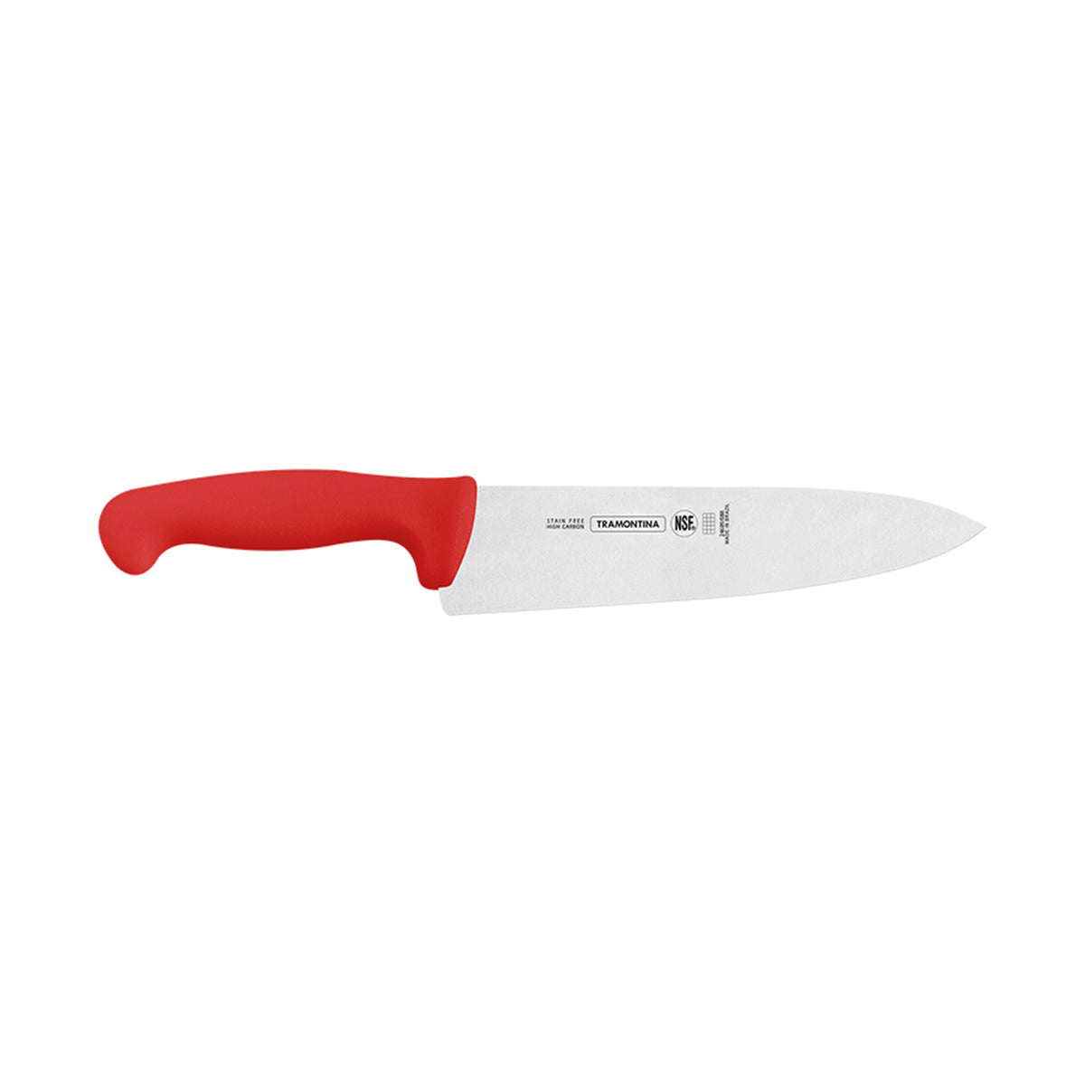 Cuchillo Chef de 8 Pulgadas con Mango de Polipropileno Rojo