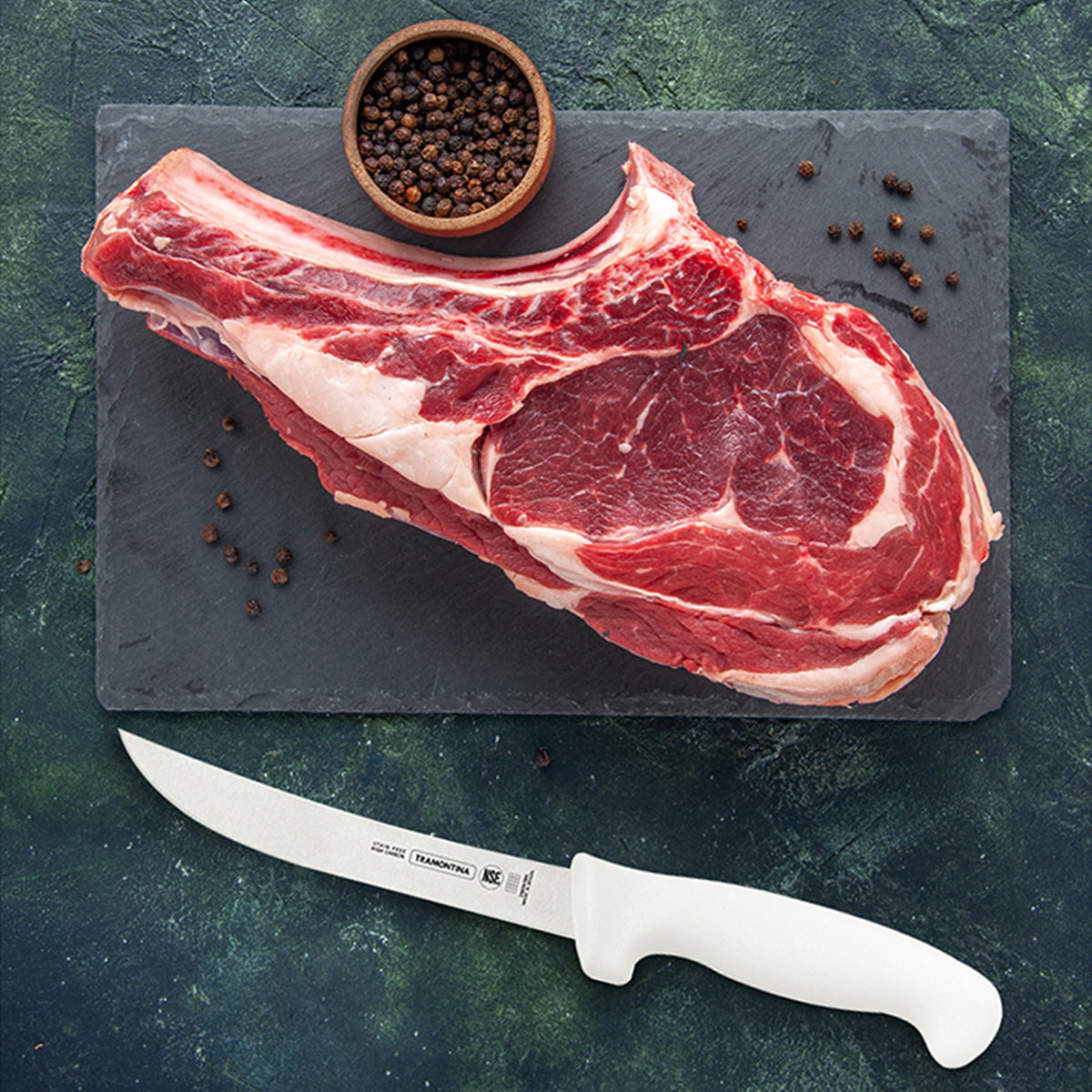 Cuchillo Deshuesador, Curvo Flexible de 6 Pulgadas Blanco