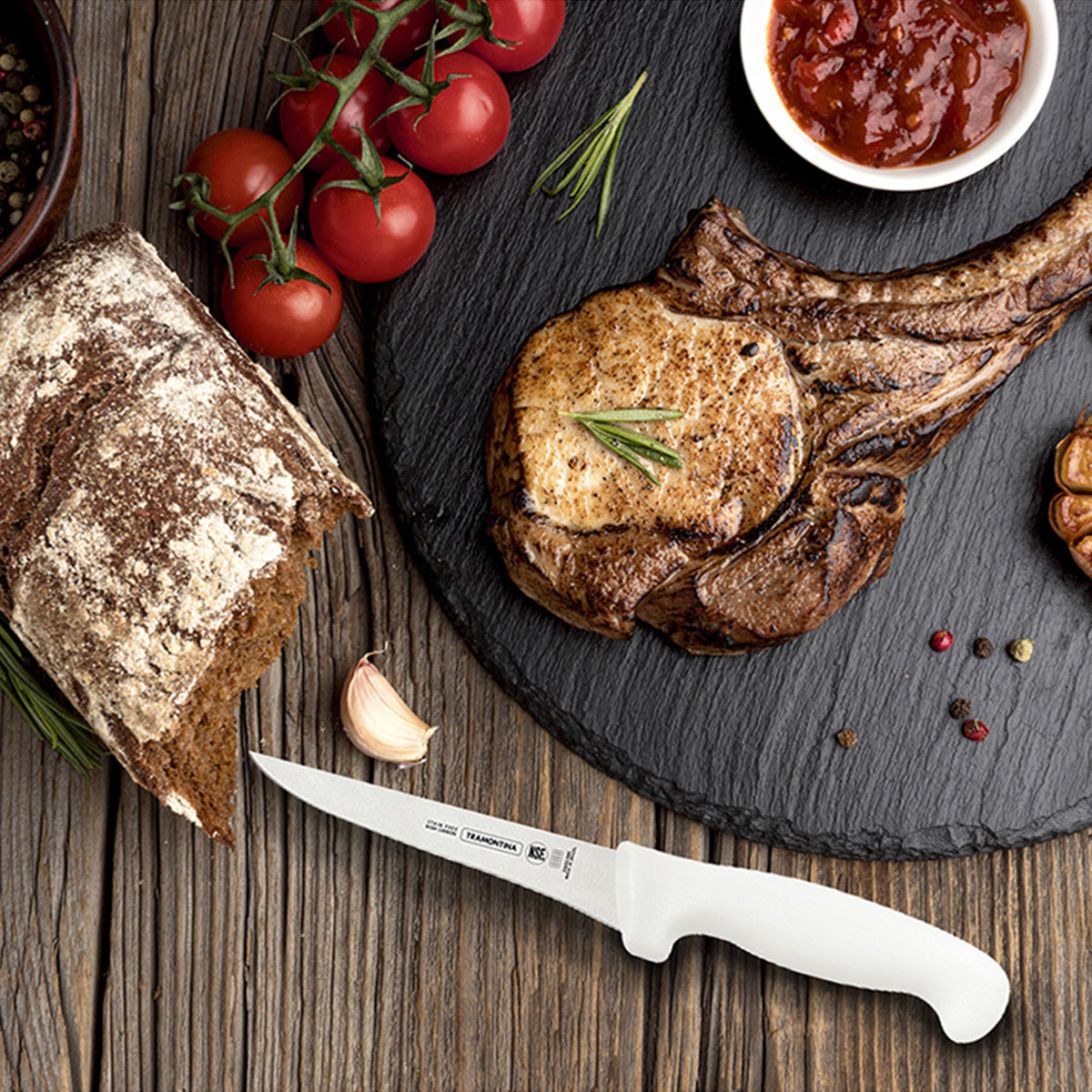 Cuchillo para Deshuesar,  Recto de 5 Pulgadas Color Blanco