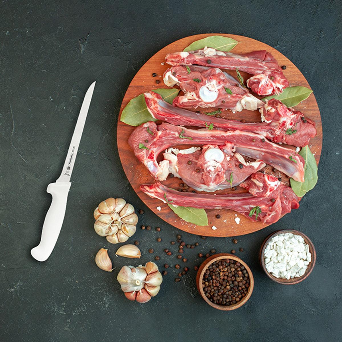 Cuchillo para Deshuesar, Recto de 7 Pulgadas Color Blanco