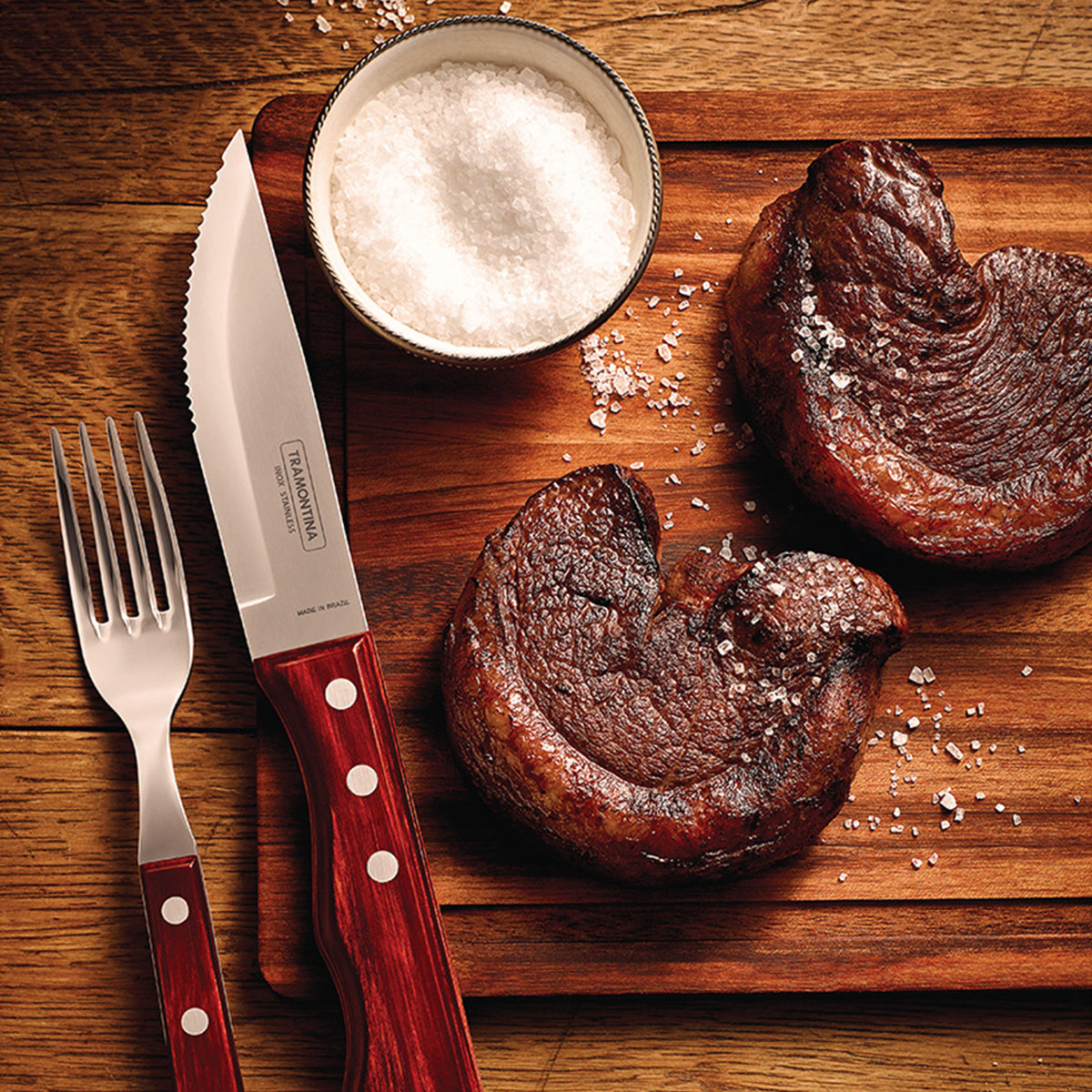 Cuchillo de Mesa Ancho para Steak de 5 Pulgadas Polywood