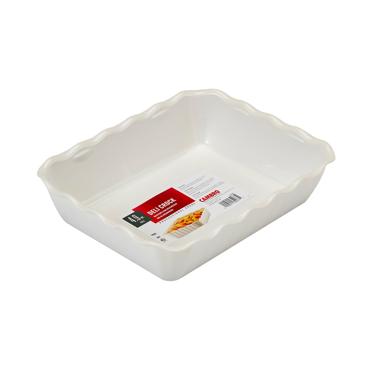 Ensaladera de Policarbonato Festone 5 qt Color Blanco