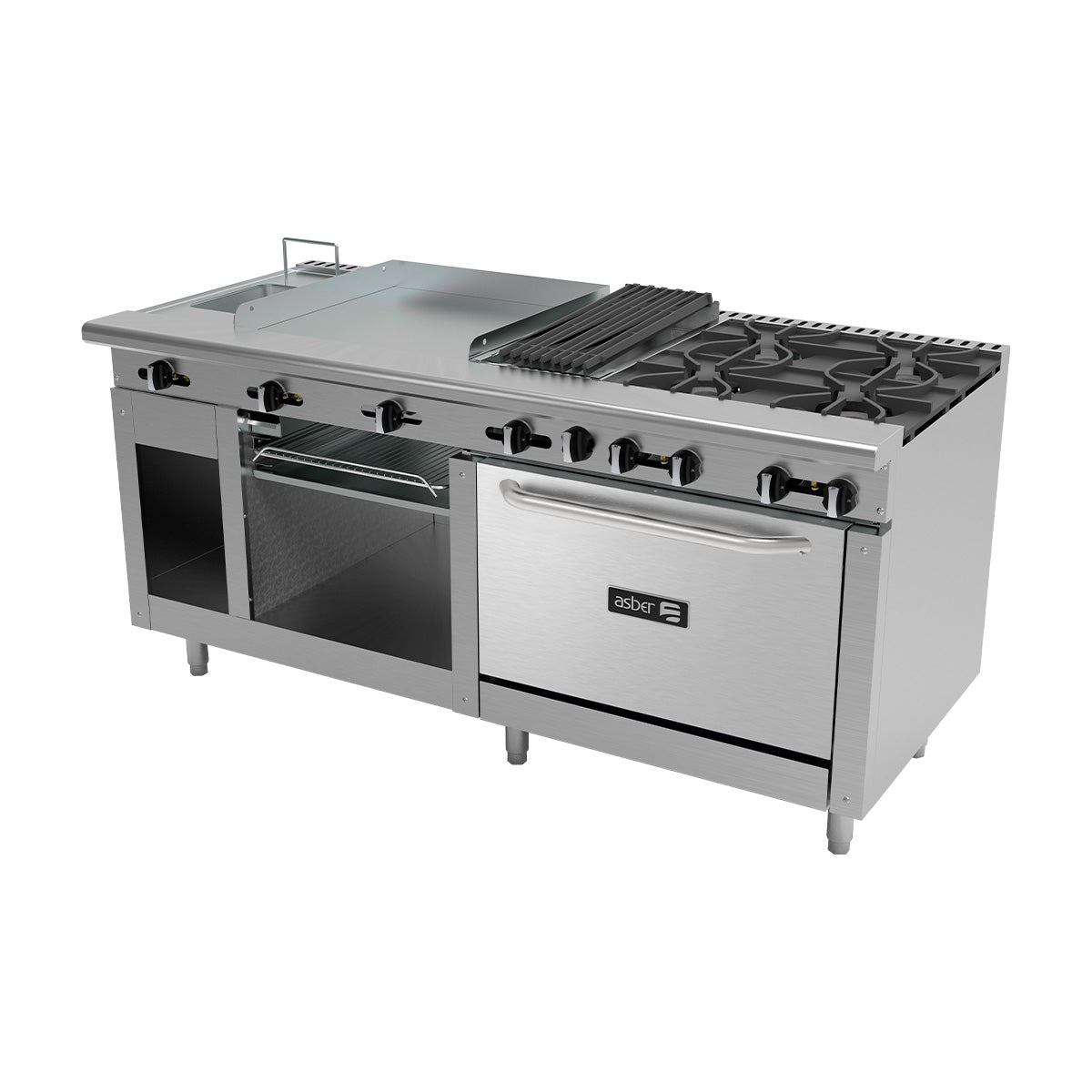 Estufa 4 Quemadores Asador Plancha Horno de Gas Natural