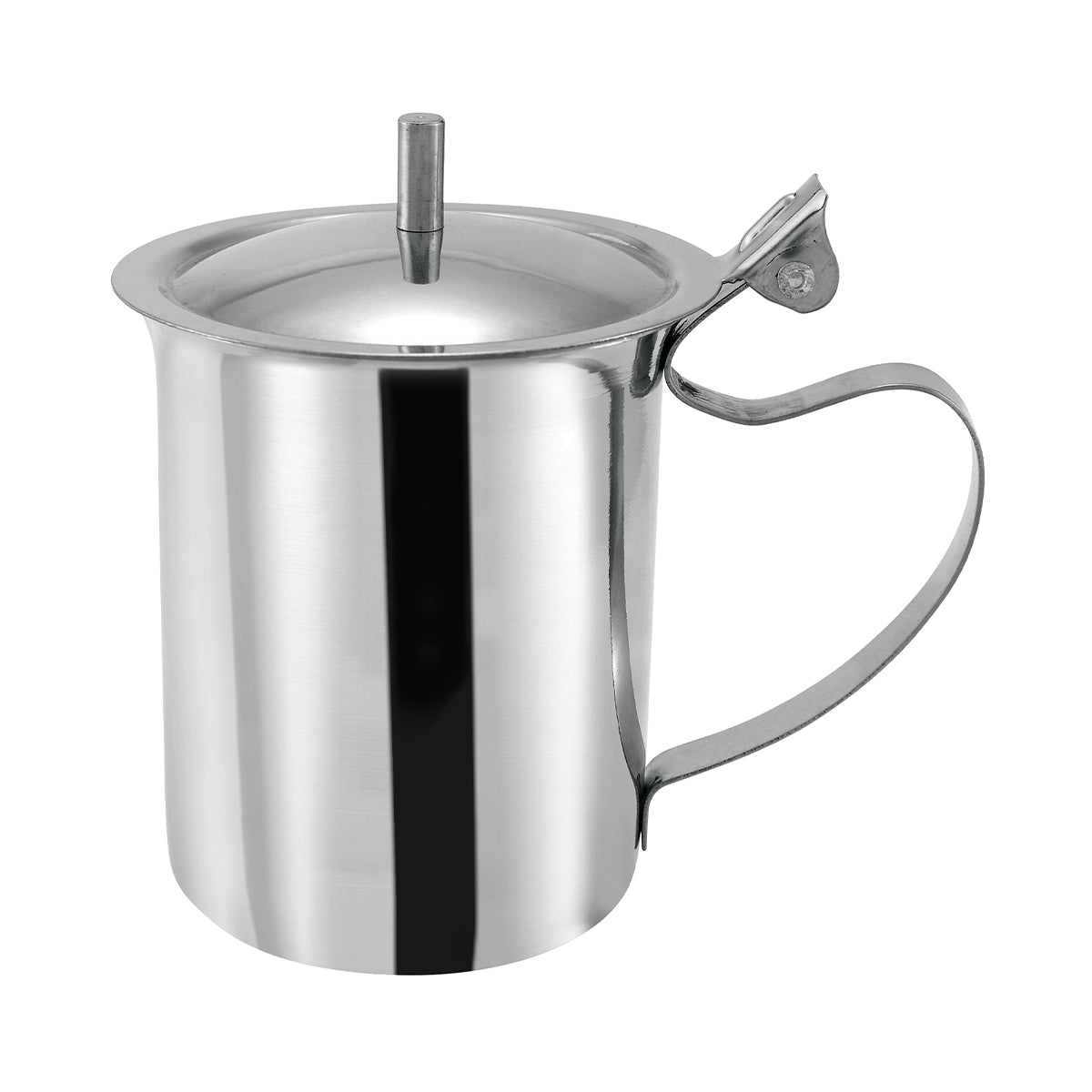 Jarra Cremera de Acero Inoxidable con Tapa de 10 pnzas