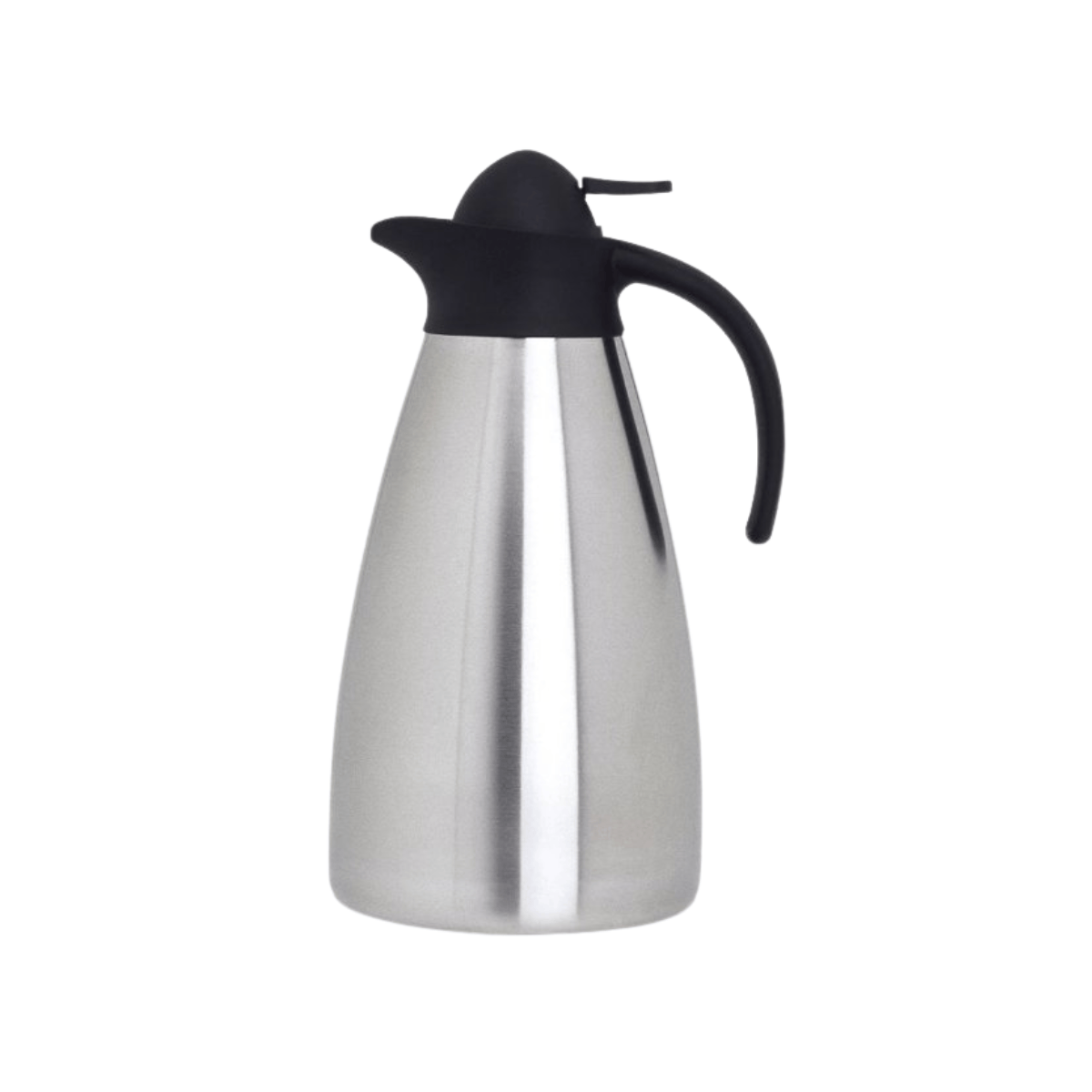 Jarra Termo con Tapa Negra de Acero Inoxidable 1 Litro 