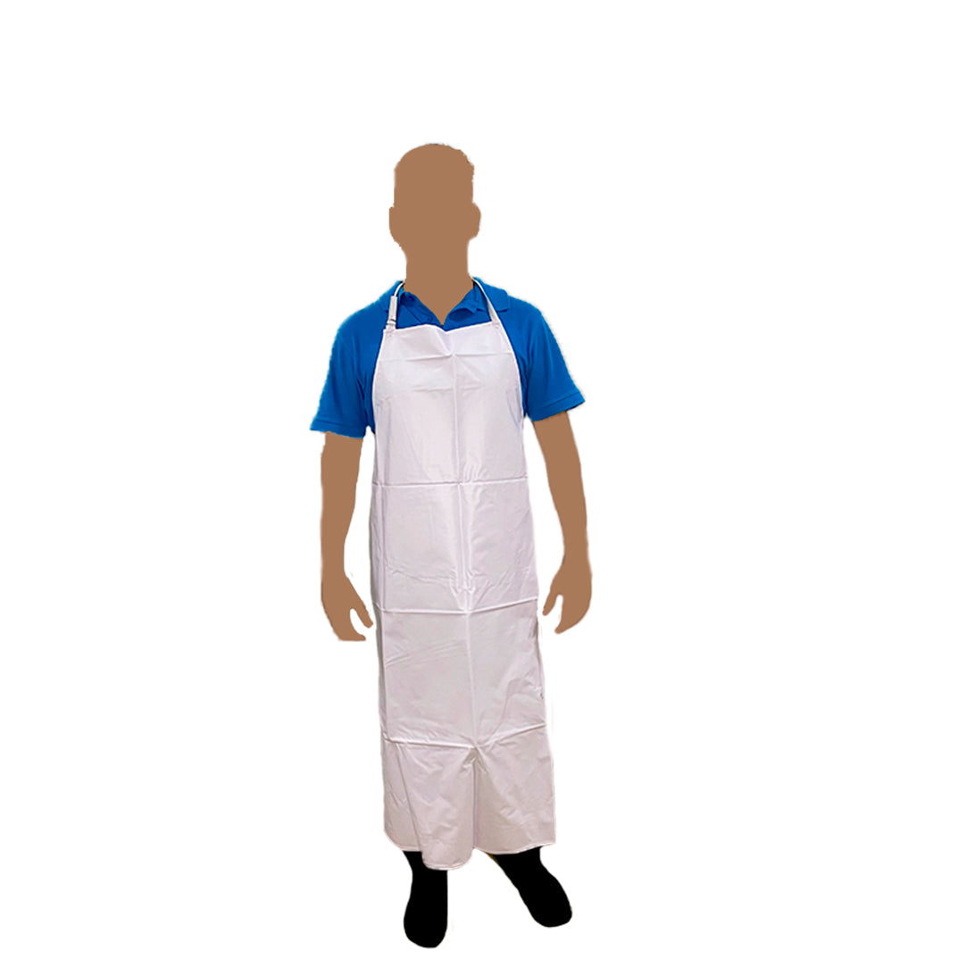 Mandil para Carnicería de 90 cm Uso Ligero Color Blanco