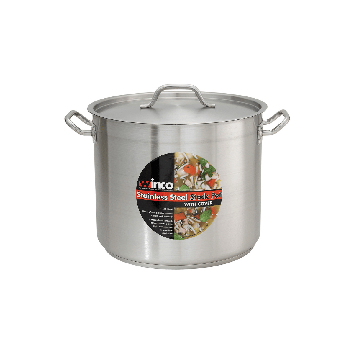 Olla con Tapa de Acero Inoxidable de 8 qt de Inducción