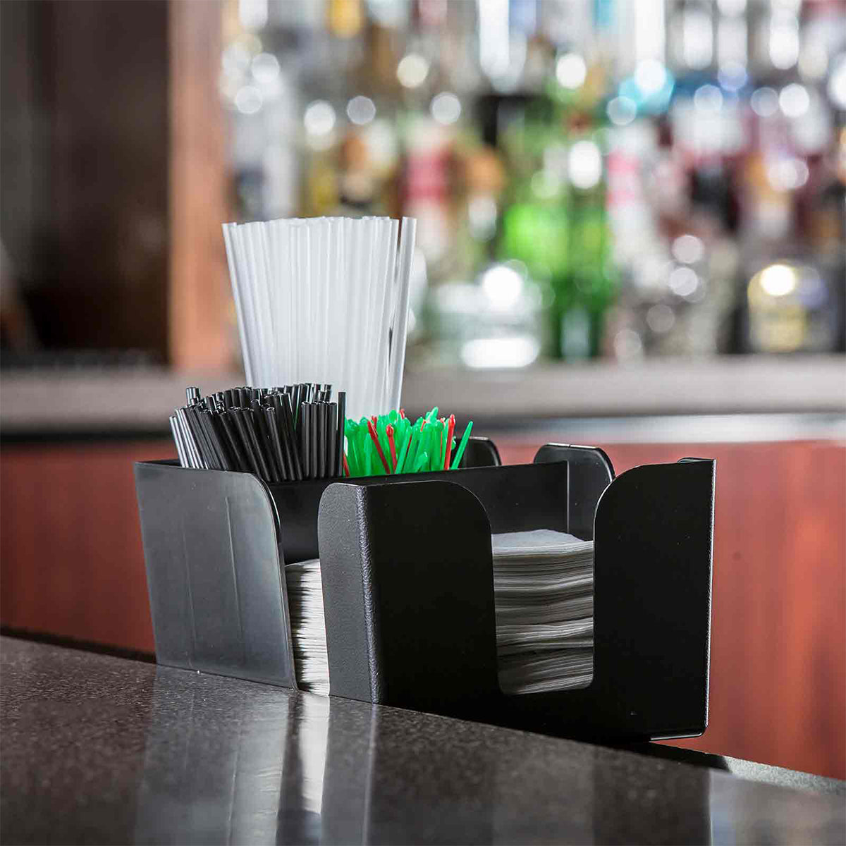 Organizador para Barra Color Negro de 6 Compartimentos