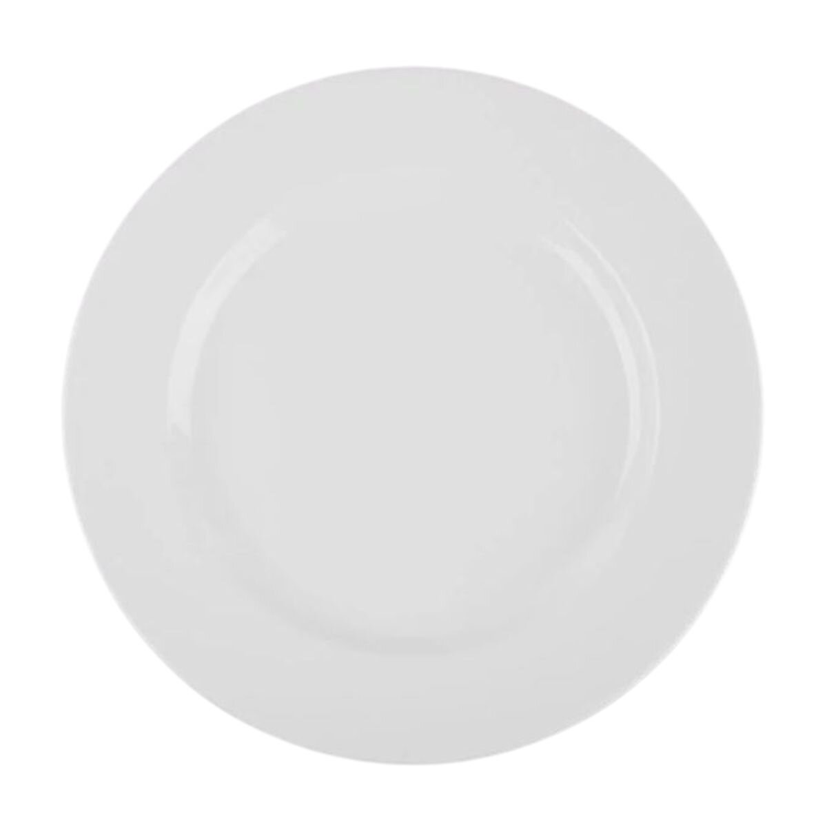 Plato Base de 30 cm Rolled Edge de Porcelana Blanca