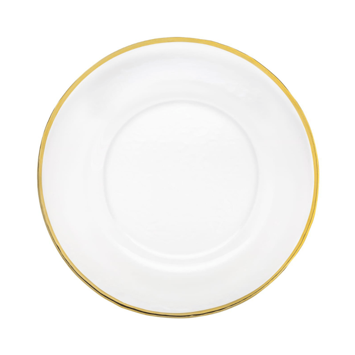 Plato Base de 33.5 cm Venecia con Filo Dorado