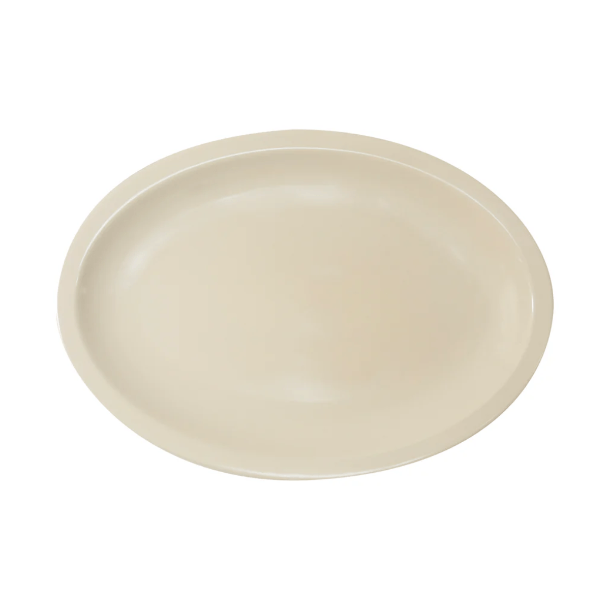 Plato Ovalado de 29 cm Melamina Beige con 60 Piezas 