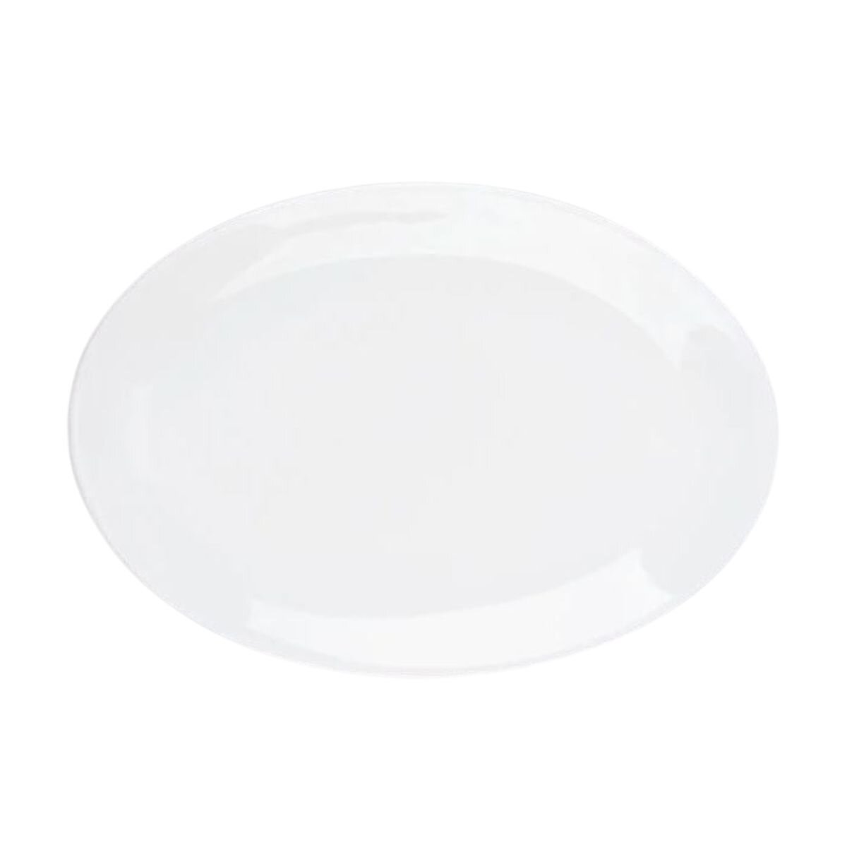 Plato Ovalado 29 cm Rolled Edge Porcelana Blanca