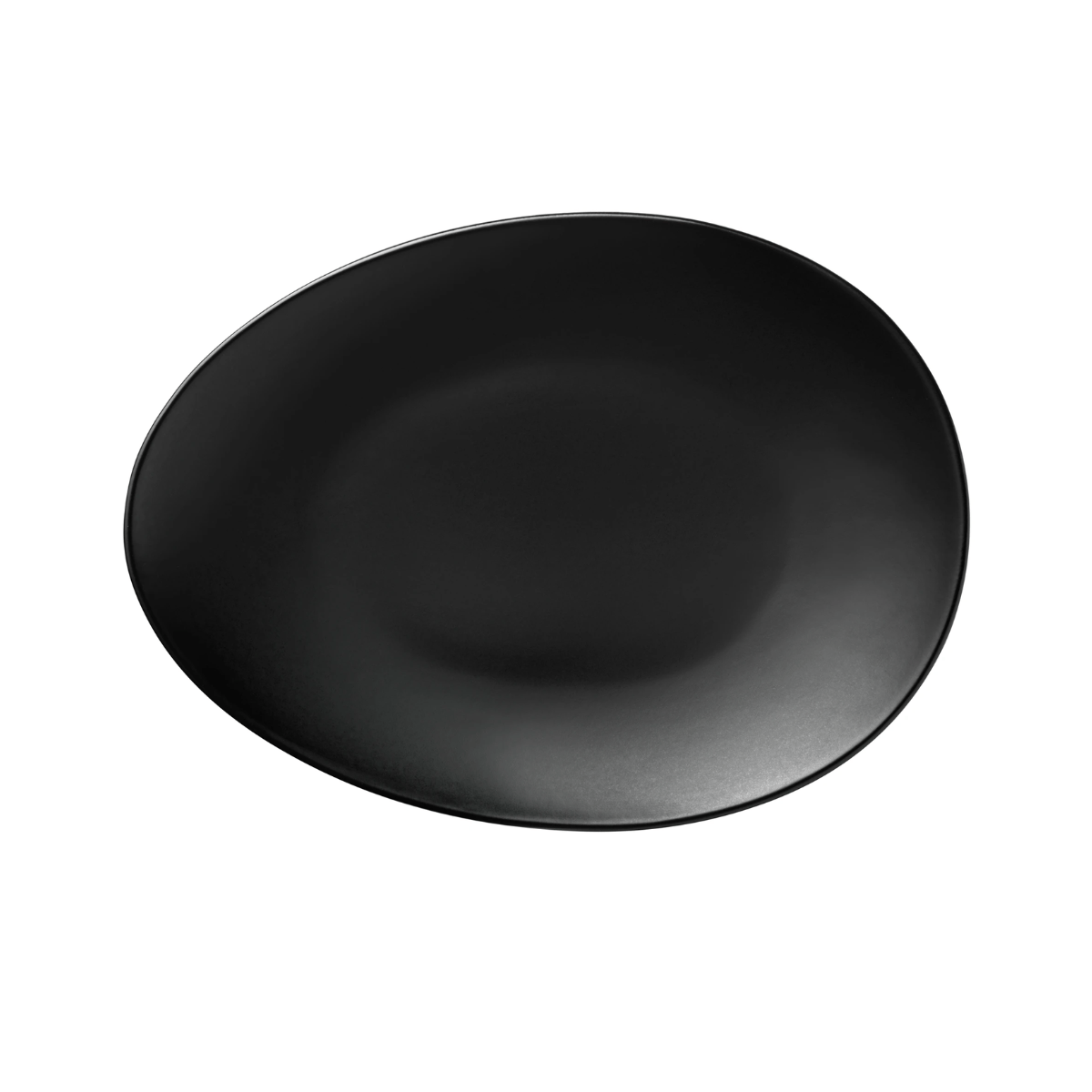 Plato Ovalado Coupe Drifstone Negro Mate 35 x 26 cm Contiene 12 Piezas