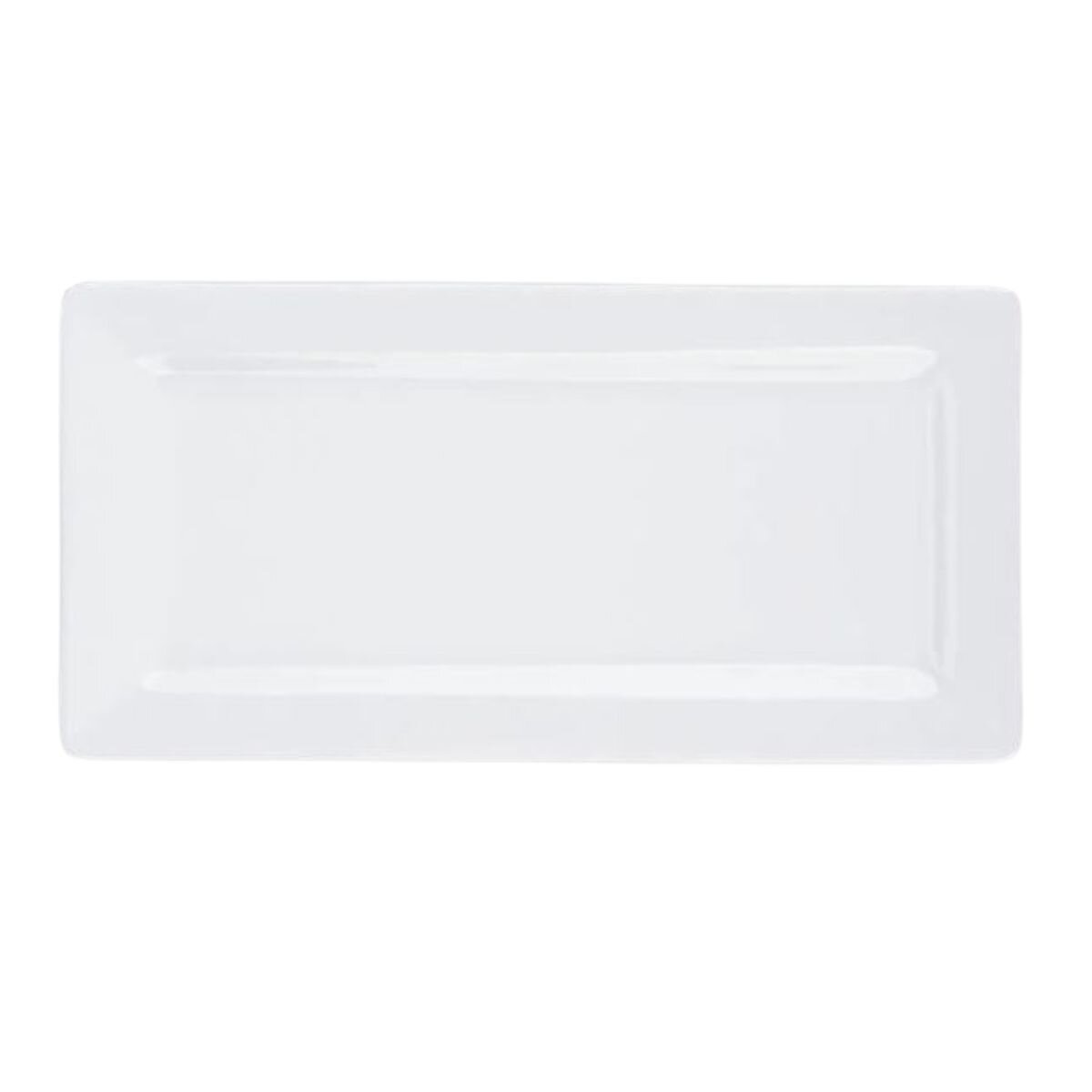 Plato Rectangular 30 x 15 cm Slate Porcelana Blanca 