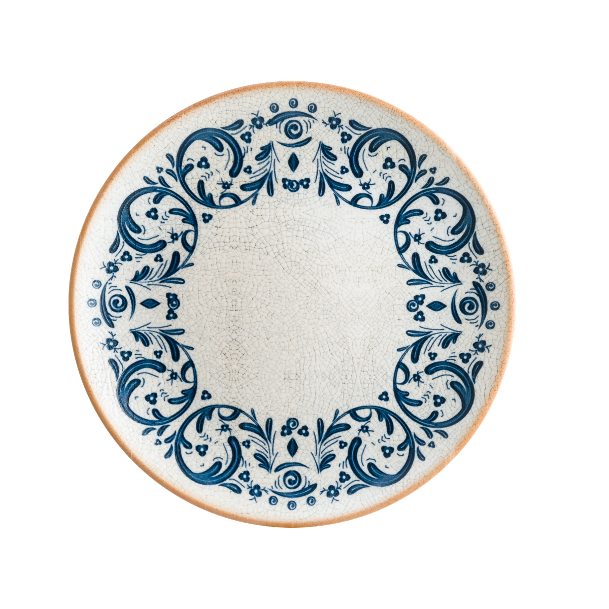 Plato Redondo Plano Porcelana 28 cm Viento Contiene 6 Piezas 