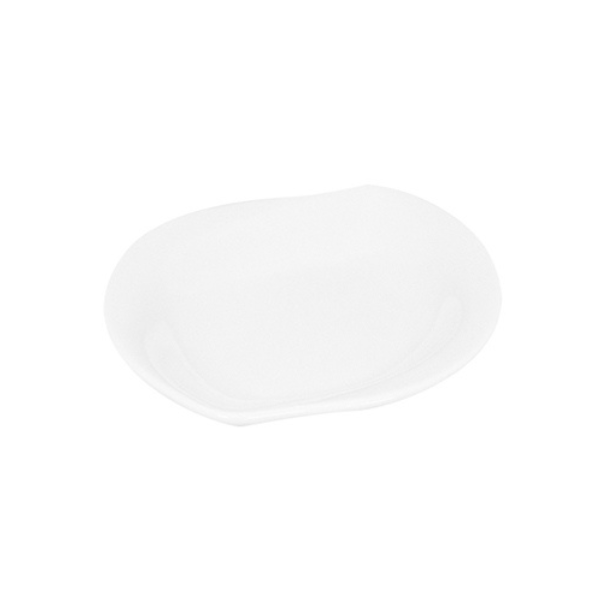 Plato Rombo de 11 cm de Porcelana Blanca con 12 Piezas