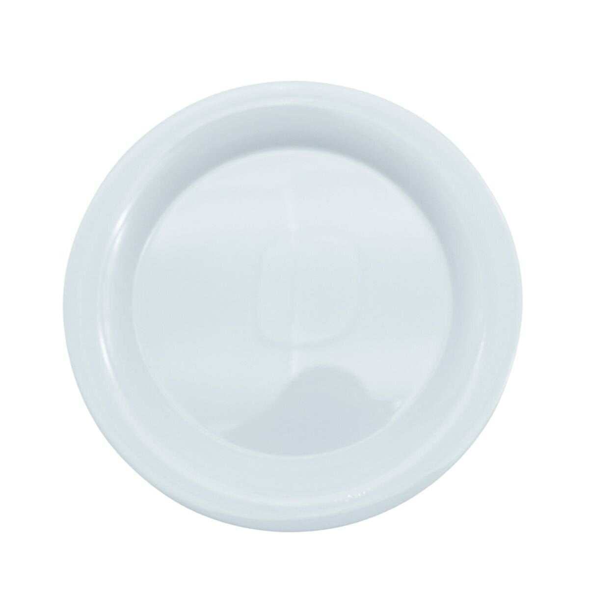 Plato Trinche de 25.4 cm de Melamina Color Blanco