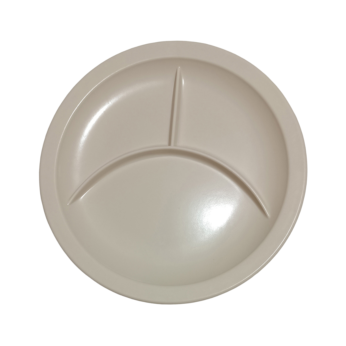 Plato Trinche con Divisiones de 25.5 cm Color Beige con 24 Piezas